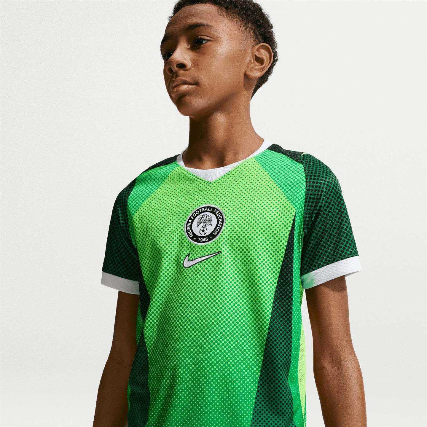 Nike Kids Nigeria World Cup 2026 Stadium Home Dri-FIT Soccer Short-Sleeve Jersey - Image 5