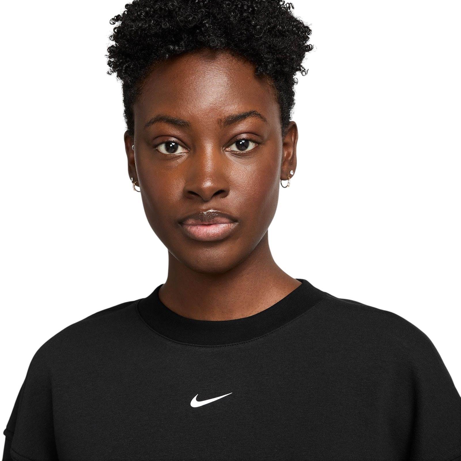 Nike Pro Womens Dri-FIT Loose Crew-Neck French Terry Sweatshirt - Image 3