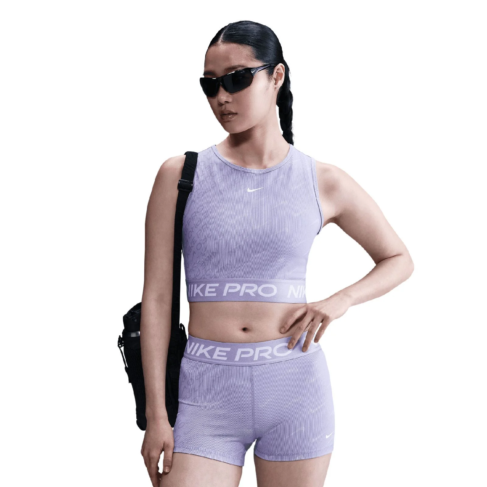 Nike Pro Womens Dri-Fit Cropped Printed Tank Top