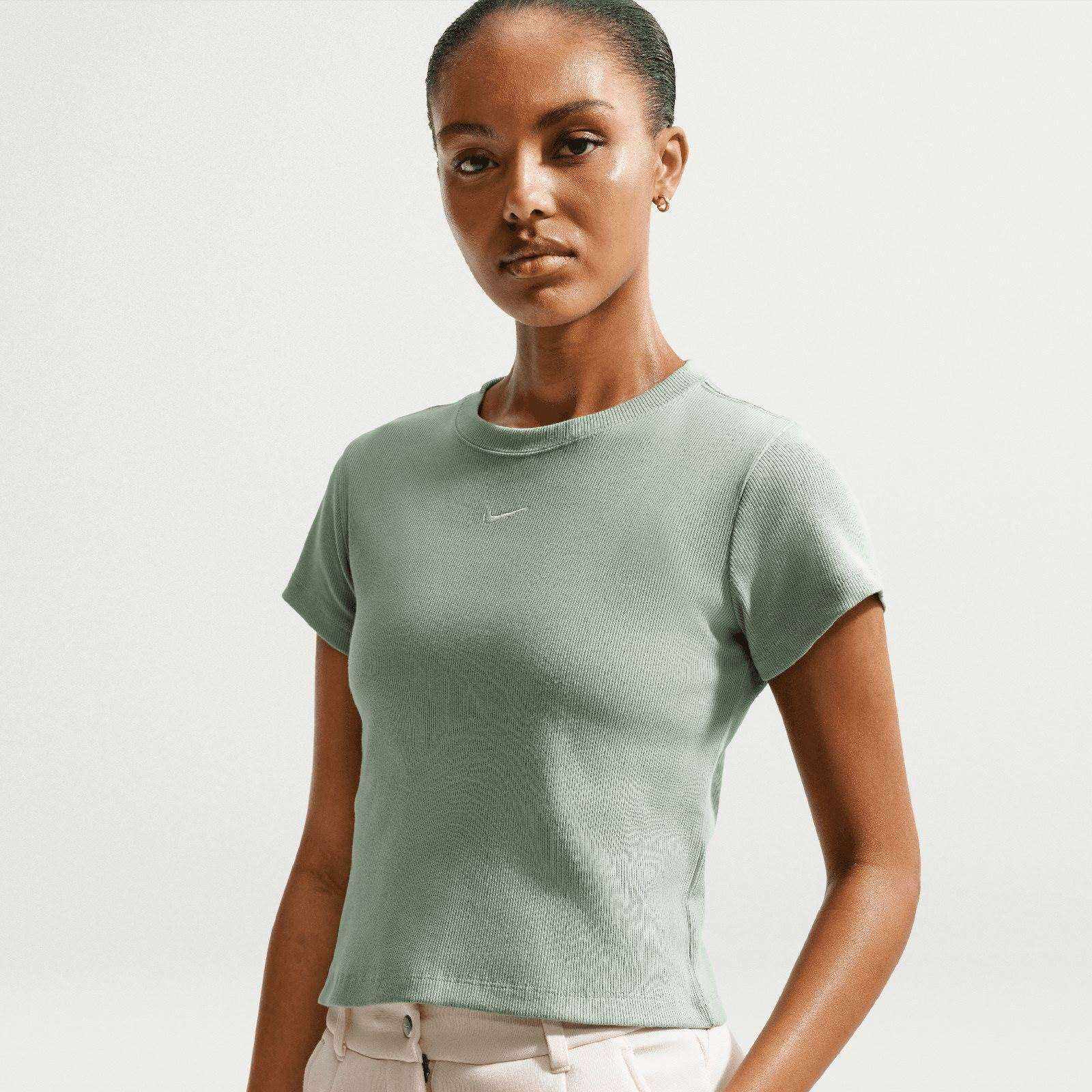 Nike Sportswear Womens Tight Ribbed Short-Sleeve T-Shirt - Image 5