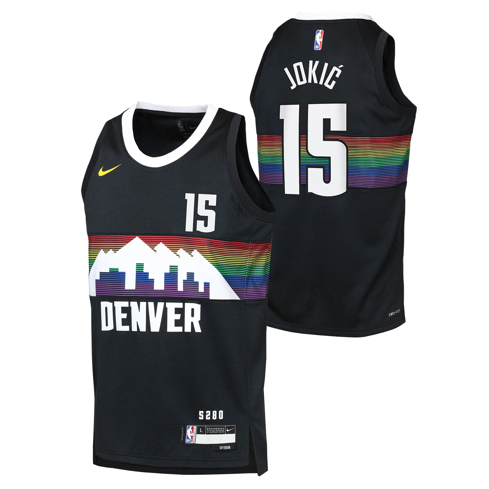 Nike Nuggets Jokic 15 Kids Swingman Jersey - Image 3