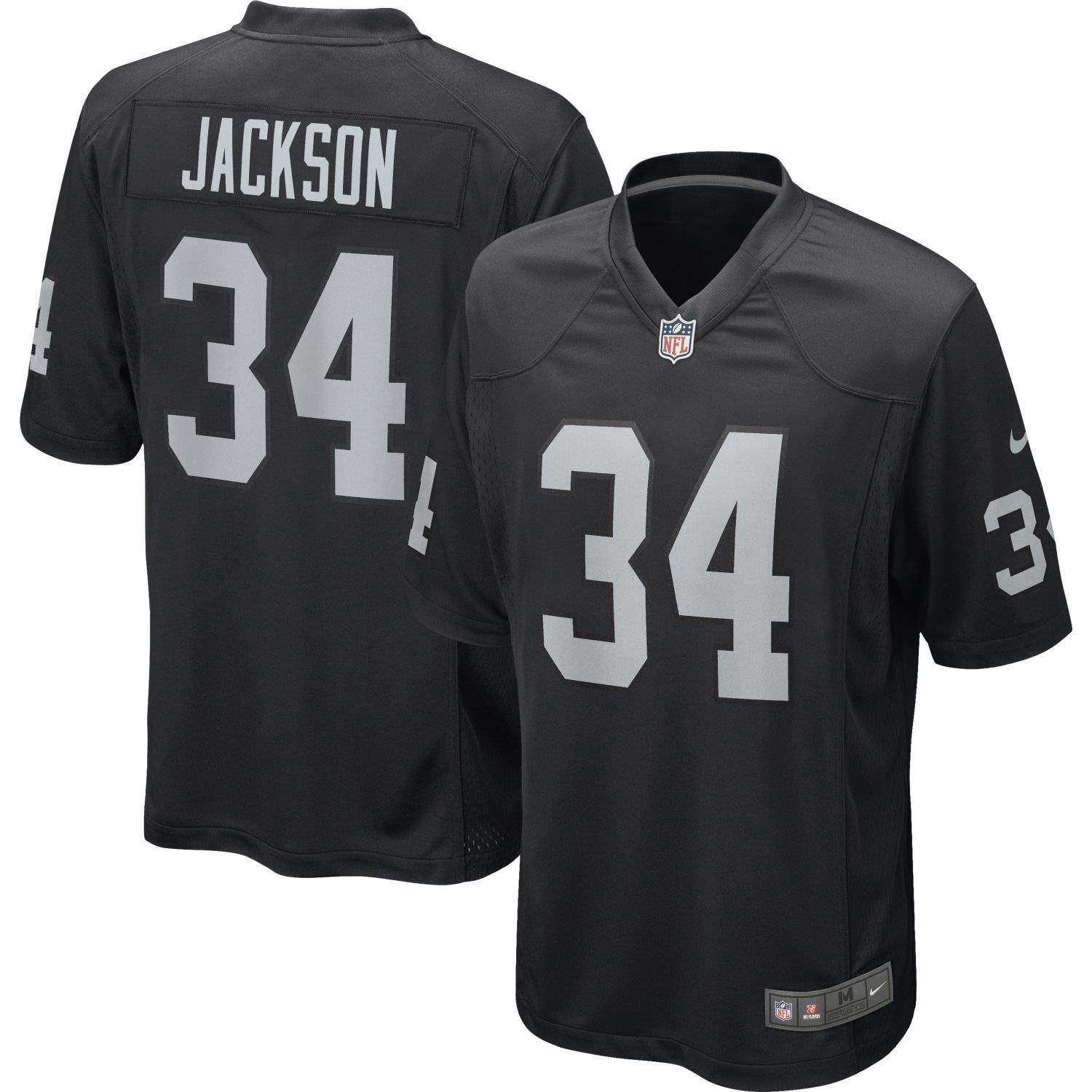 Nike NFL Oakland Raiders Jackson 34 Home Game Jersey - Image 3