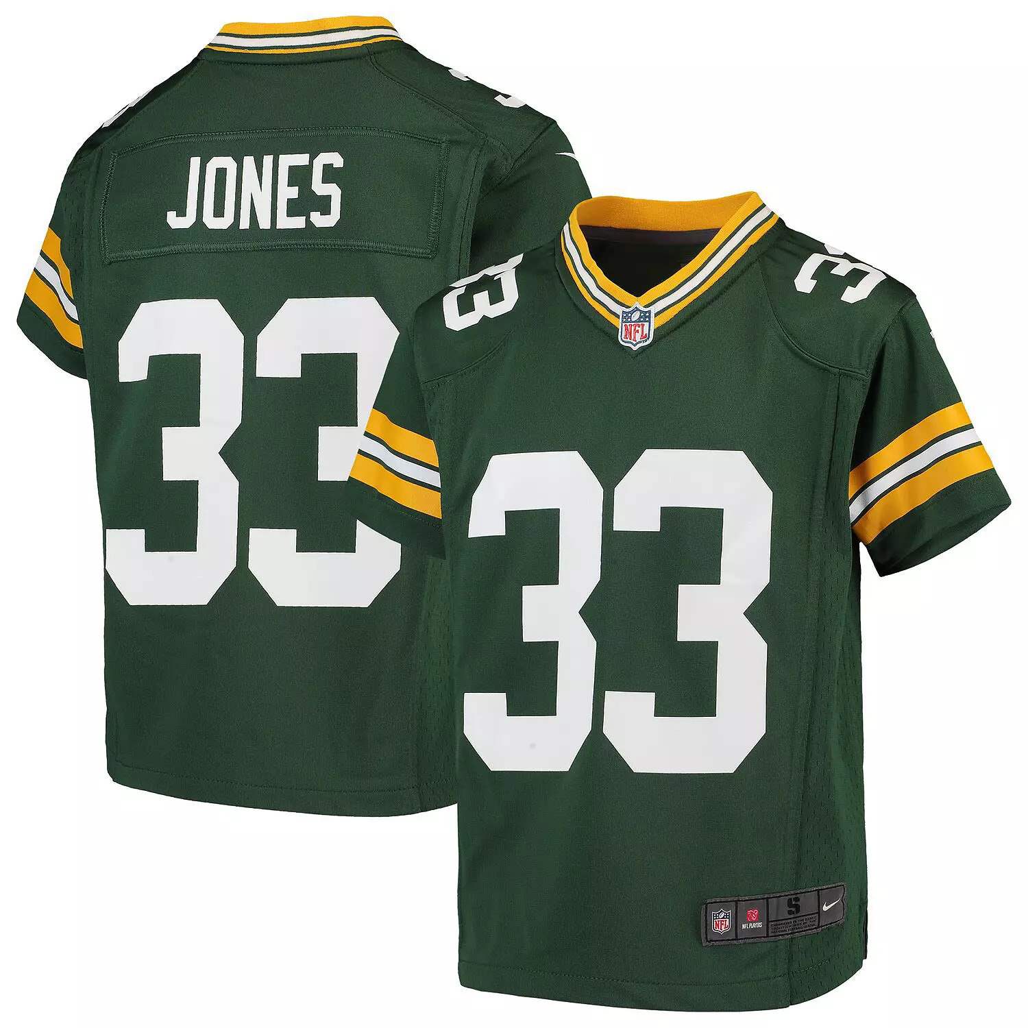 Nike NFL Packers Aaron Jones 33 Game Jersey - Image 3