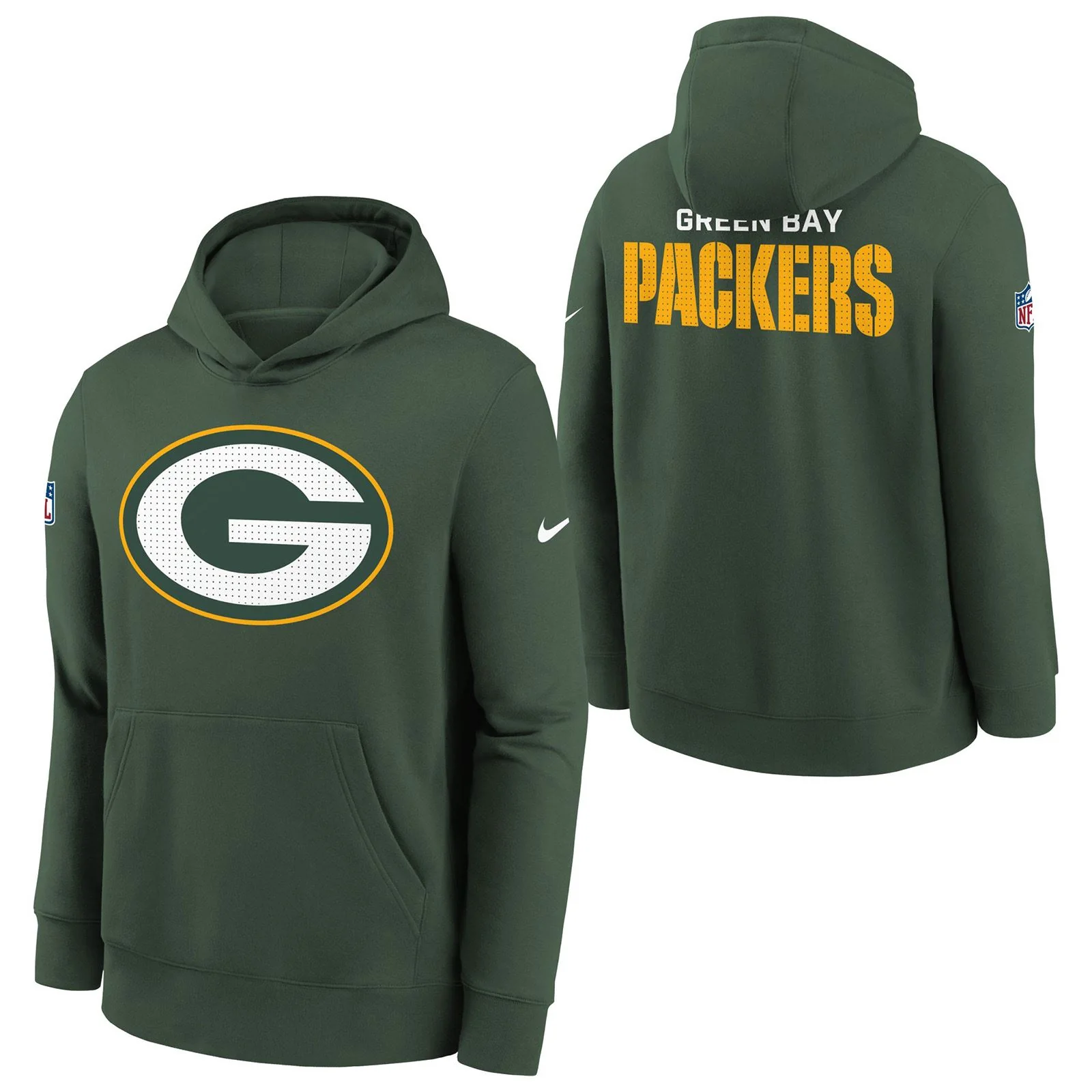 Nike Packers Fleece Kids Hoodie - Green - Image 3