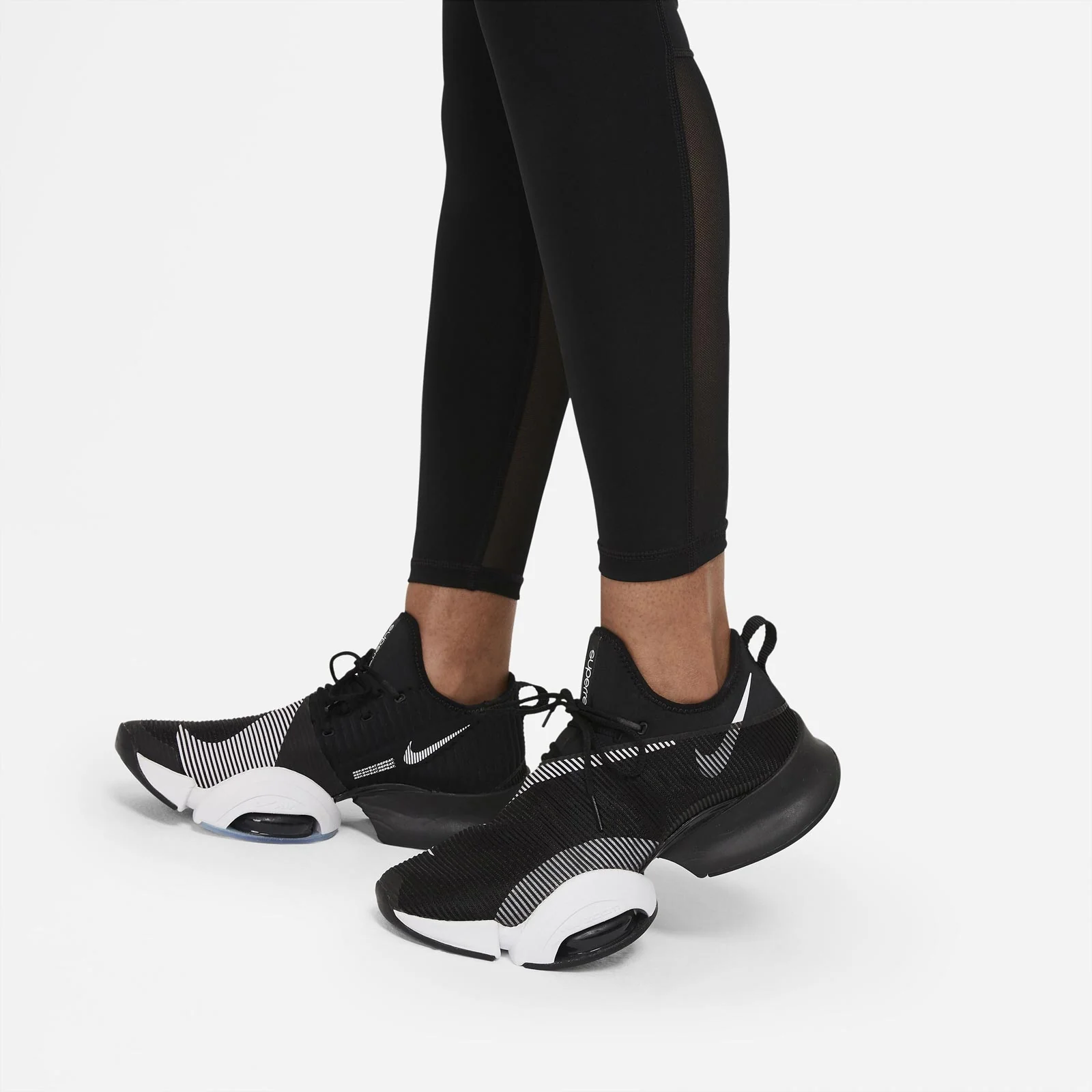Nike Pro Womens Mid-Rise Mesh-Paneled Tights - Image 5