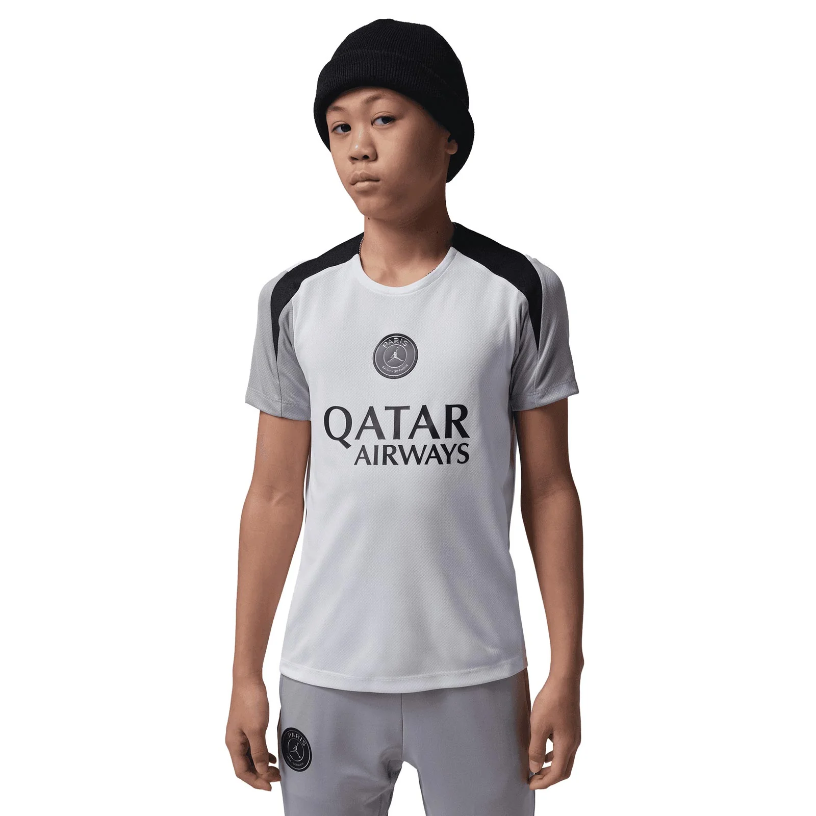 Nike Jordan Paris Saint-Germain Strike Night Edition Kids Dri-FIT Soccer Short-Sleeve Knit Top