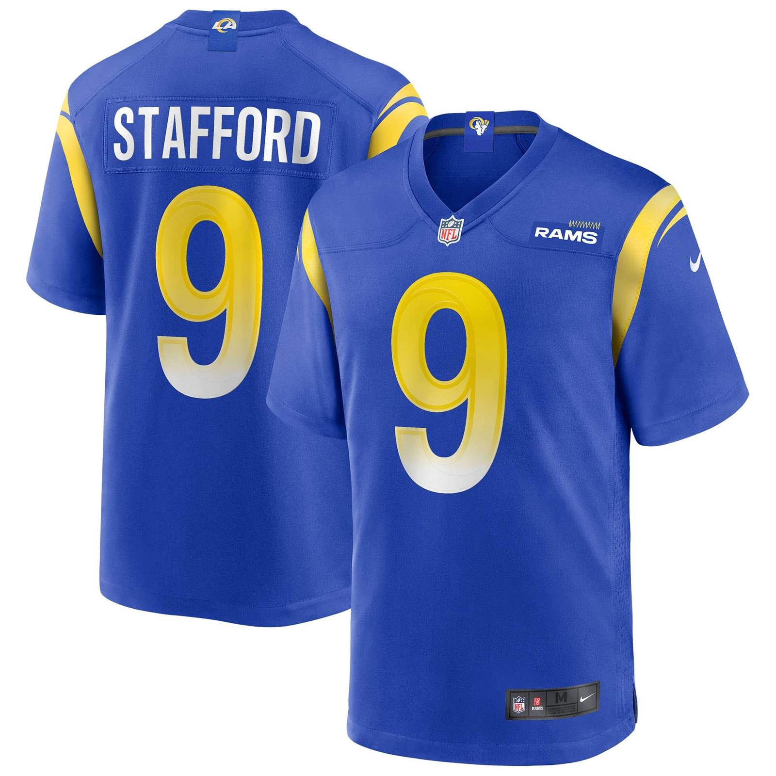 Nike NFL Rams Stafford 9 Home Game Jersey - Image 3