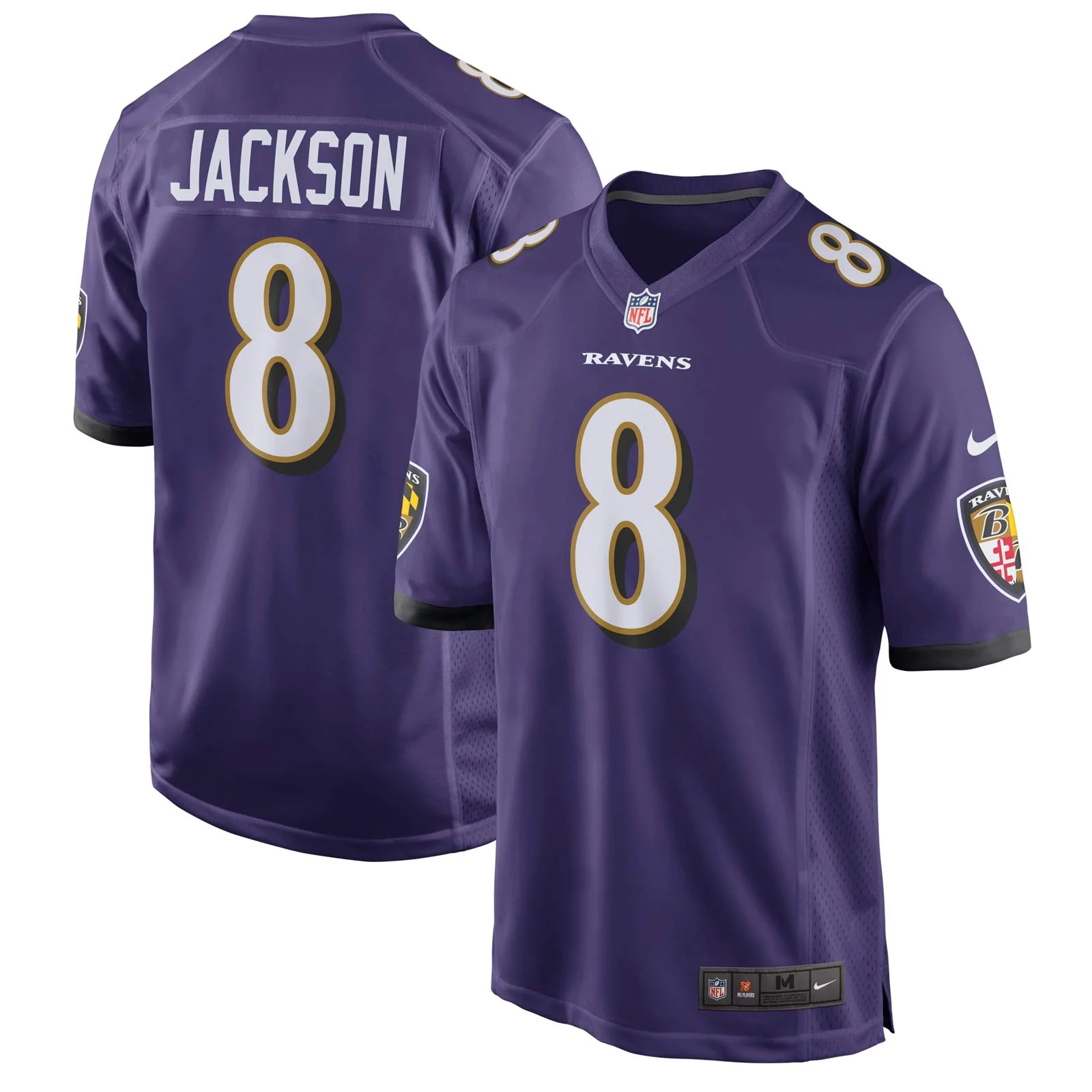 Nike Ravens Jackson 8 Home Jersey - Image 3