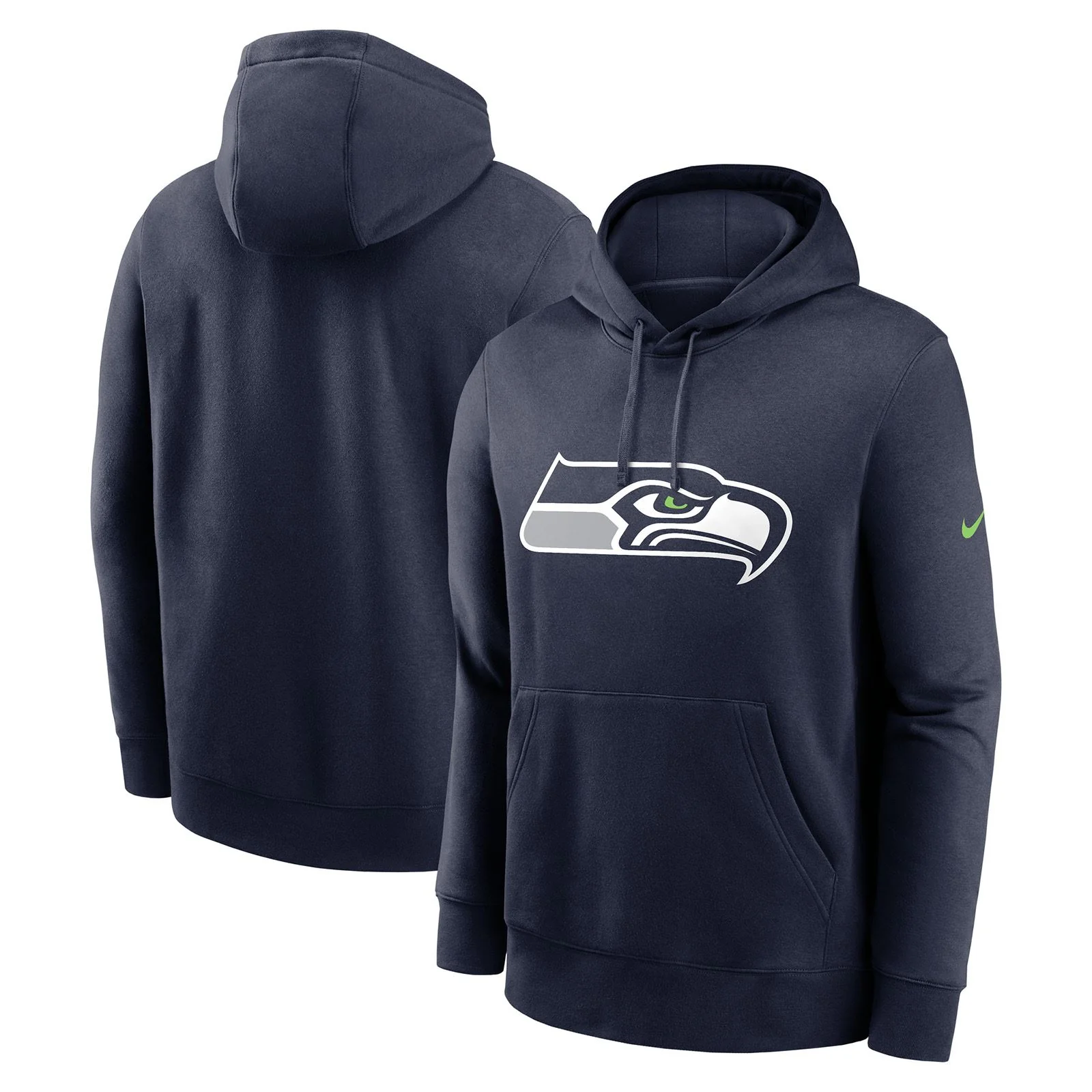 Nike Seahawks NFL Club Logo Hoodie - Navy - Image 3
