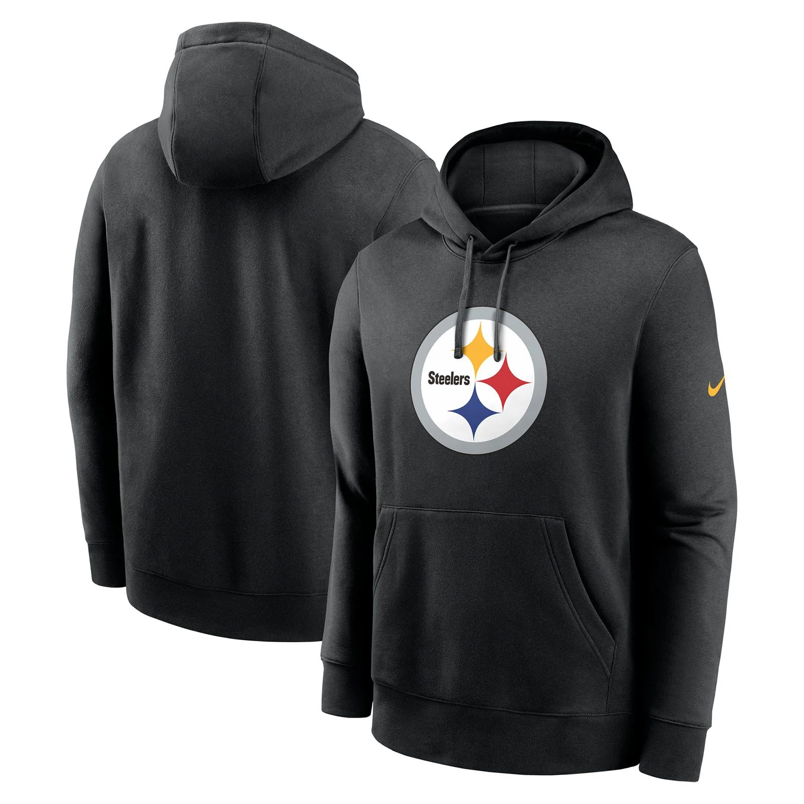 Nike Steelers NFL Club Logo Hoodie - Black - Image 3