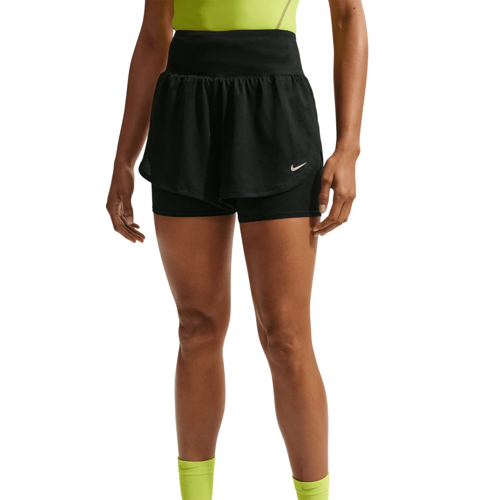 Nike Tempo Flow Womens Dri-FIT Mesh 2-in-1 Running Shorts