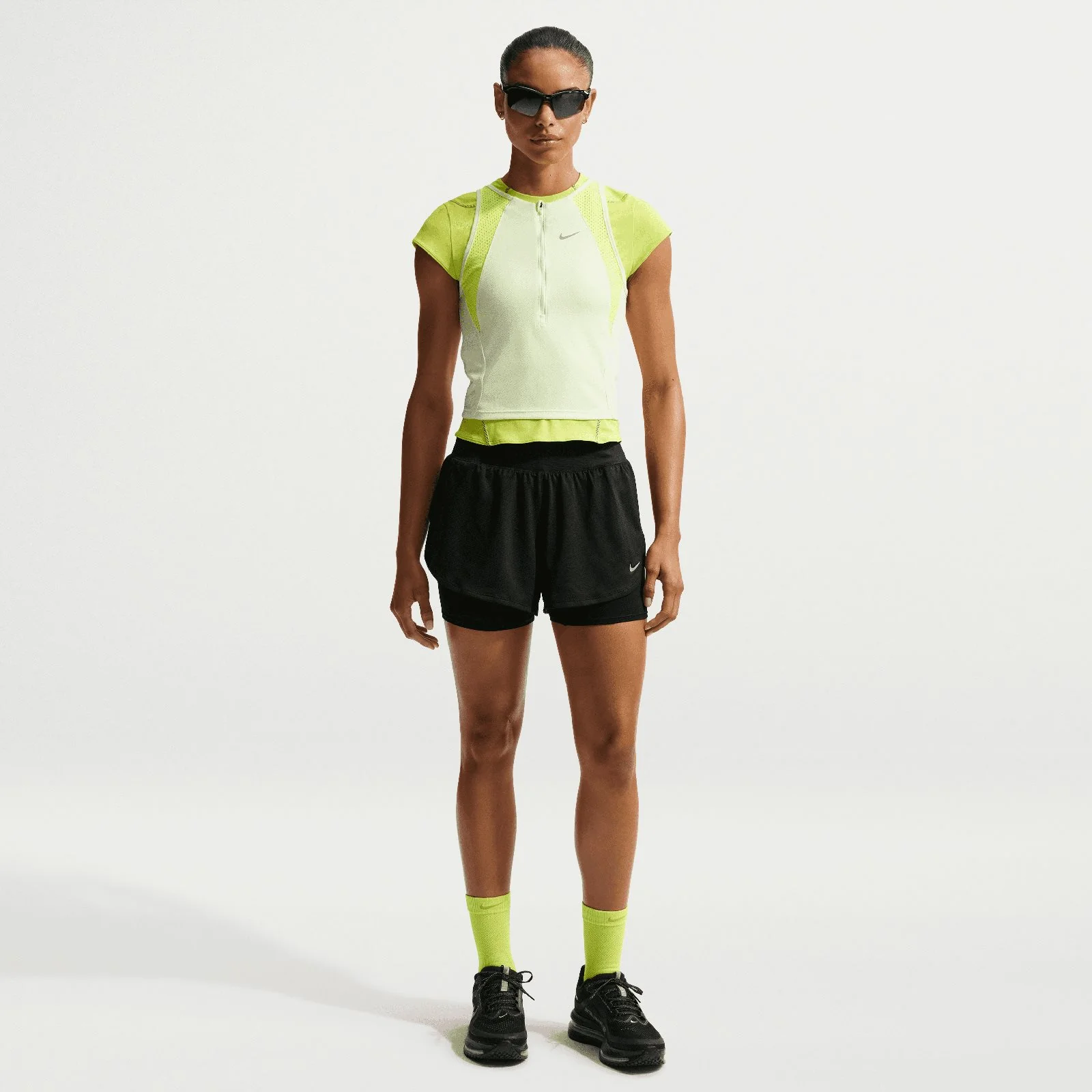 Nike Tempo Flow Womens Dri-FIT Mesh 2-in-1 Running Shorts - Image 5
