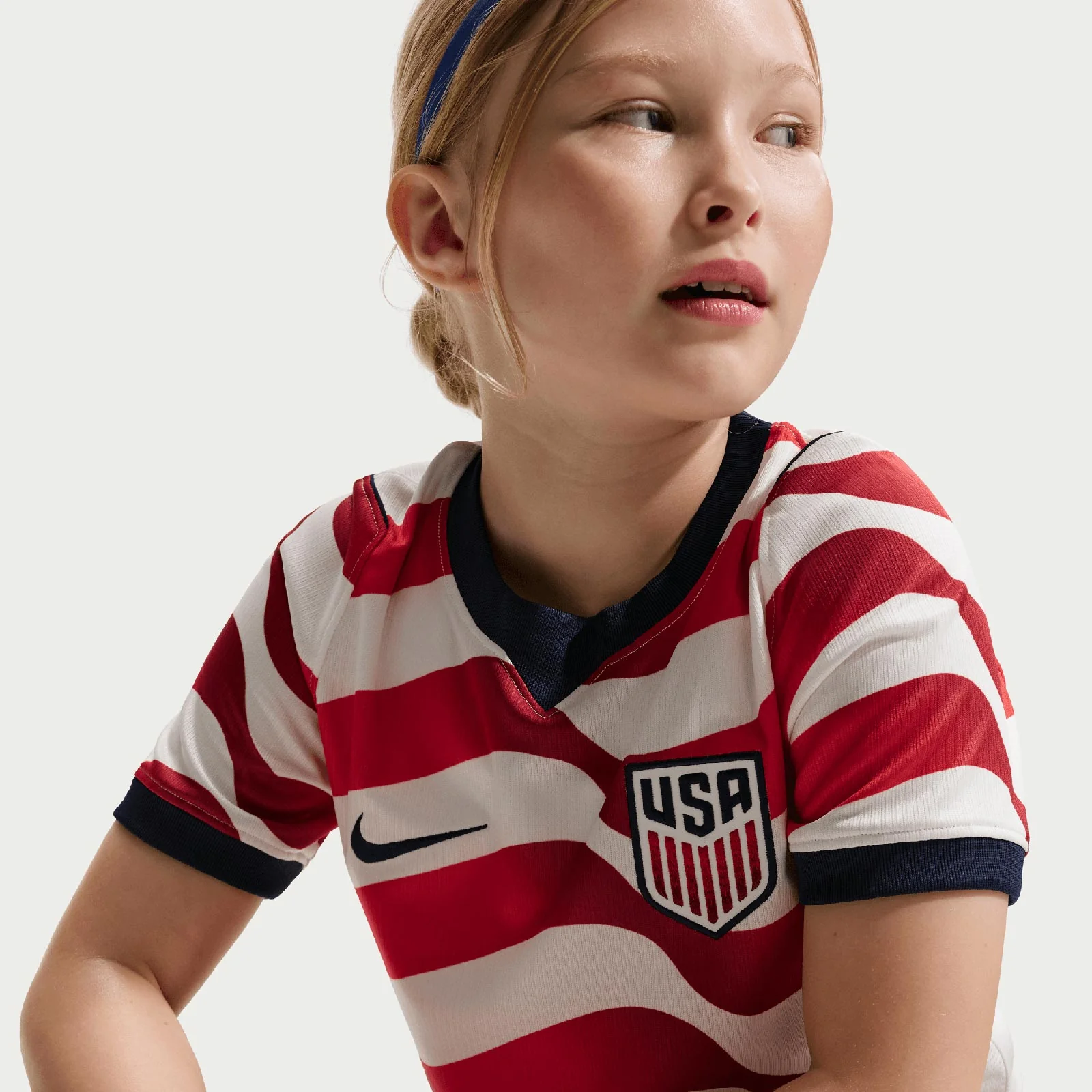 Nike USA 2026 World Cup Home Kids Dri-FIT Soccer Replica Jersey - Image 6
