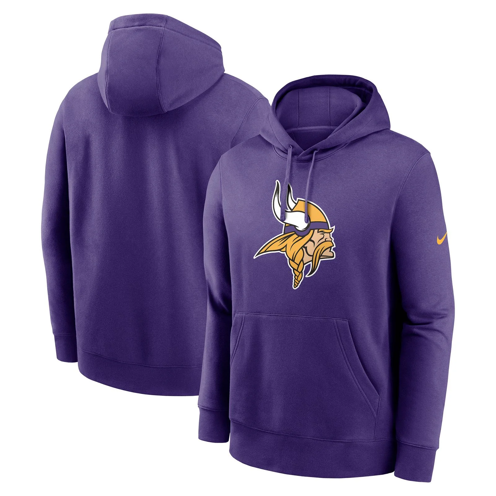 Nike Vikings NFL Club Logo Hoodie - Purple - Image 3