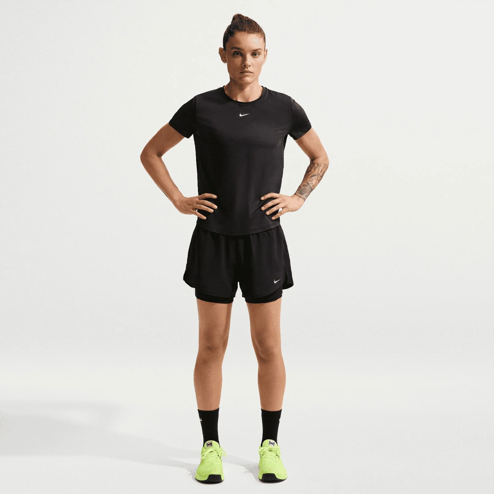Nike One Womens Dri-FIT High-Waisted 3" 2-in-1 Shorts - Image 6