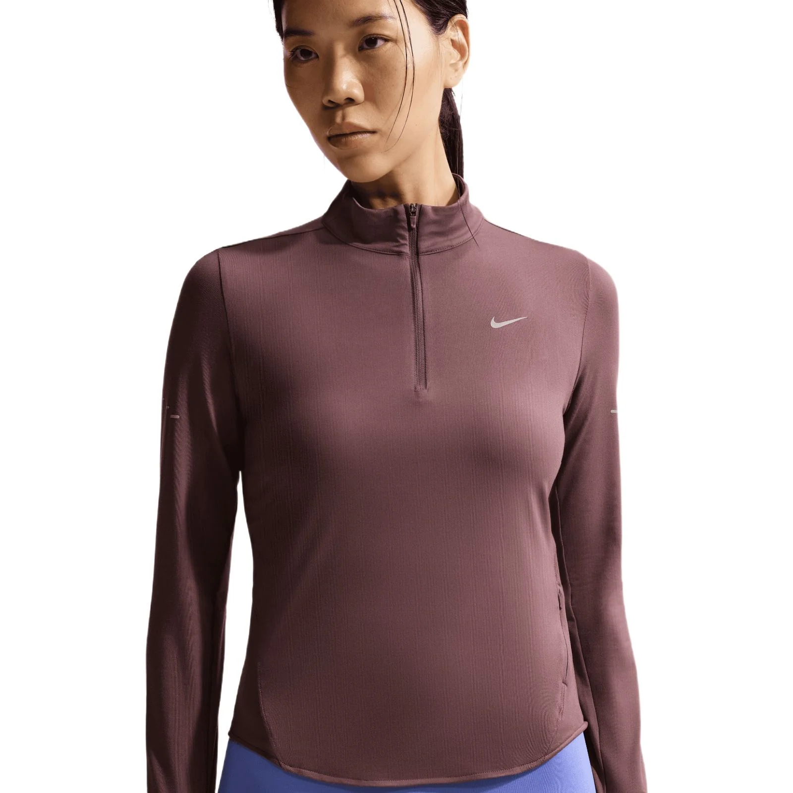 Nike Swift Womens Dri-FIT UV Half-Zip Running Top - Image 3