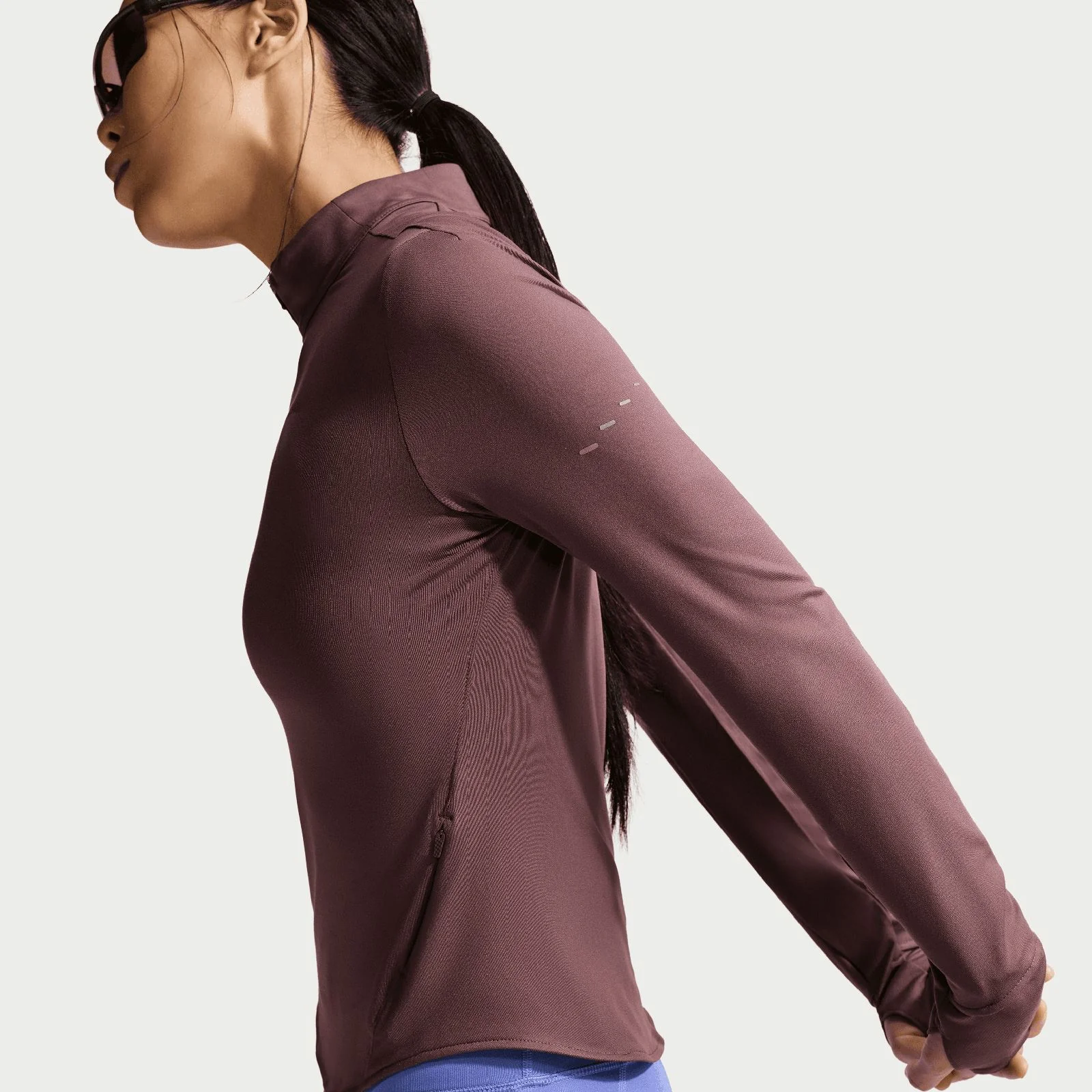 Nike Swift Womens Dri-FIT UV Half-Zip Running Top - Image 5