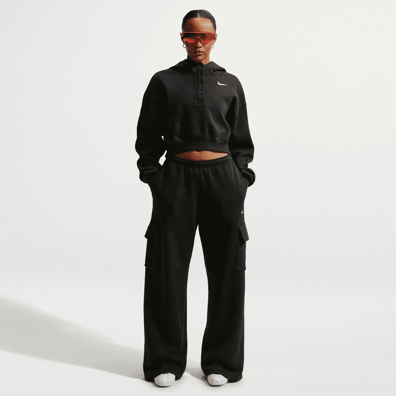 Nike Phoenix Fleece Womens Oversized Cropped Hoodie - Image 6