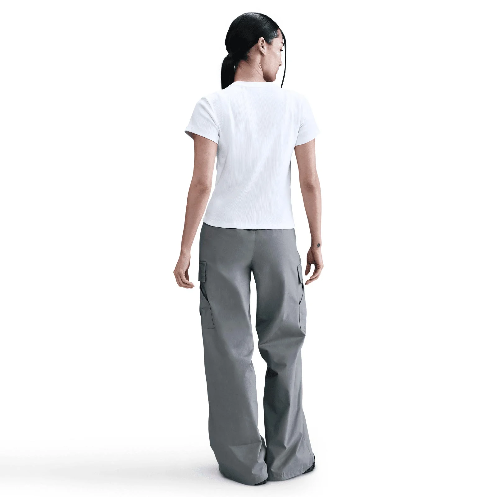 Nike Sportswear Womens Tight Ribbed Short-Sleeve T-Shirt - Image 2