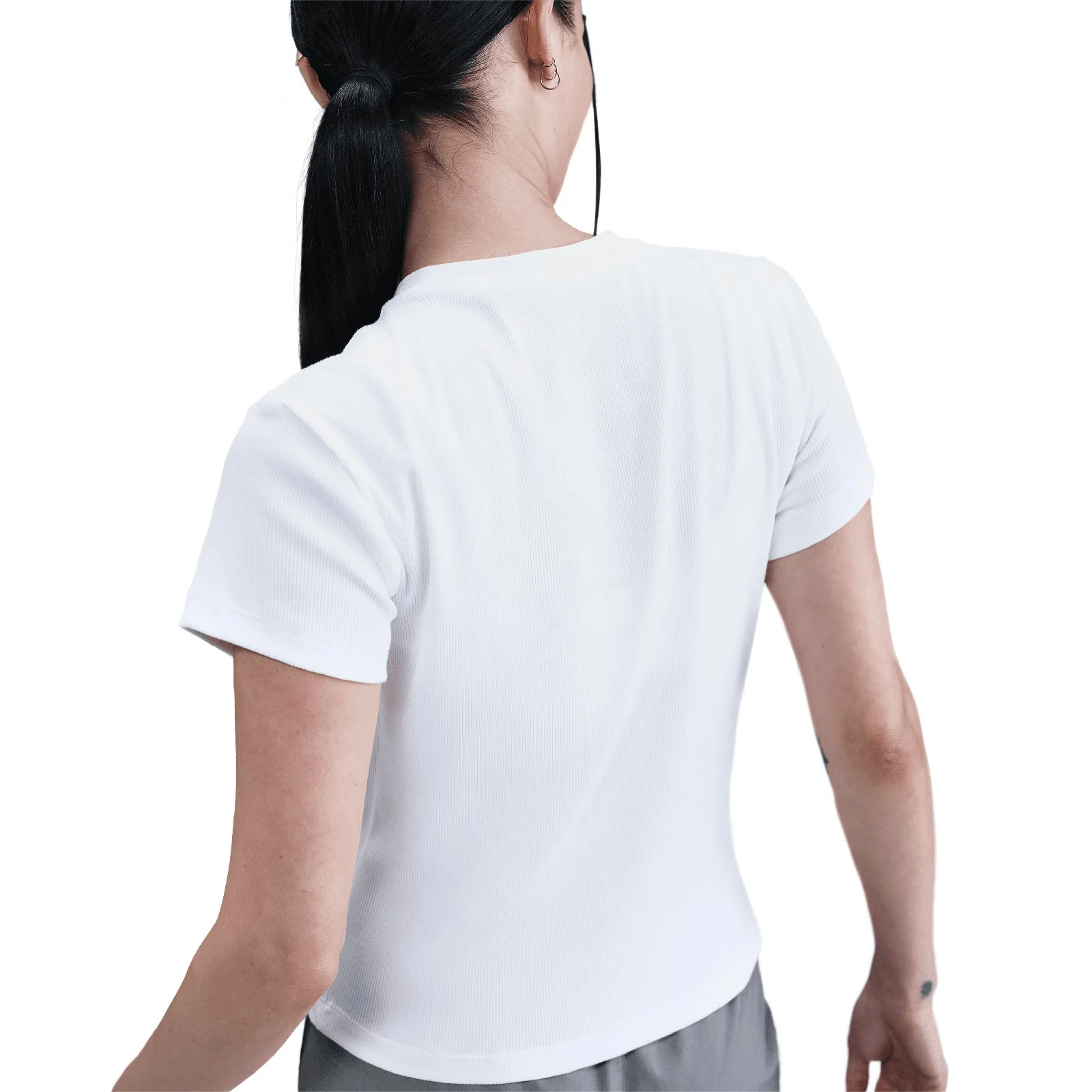Nike Sportswear Womens Tight Ribbed Short-Sleeve T-Shirt - Image 4