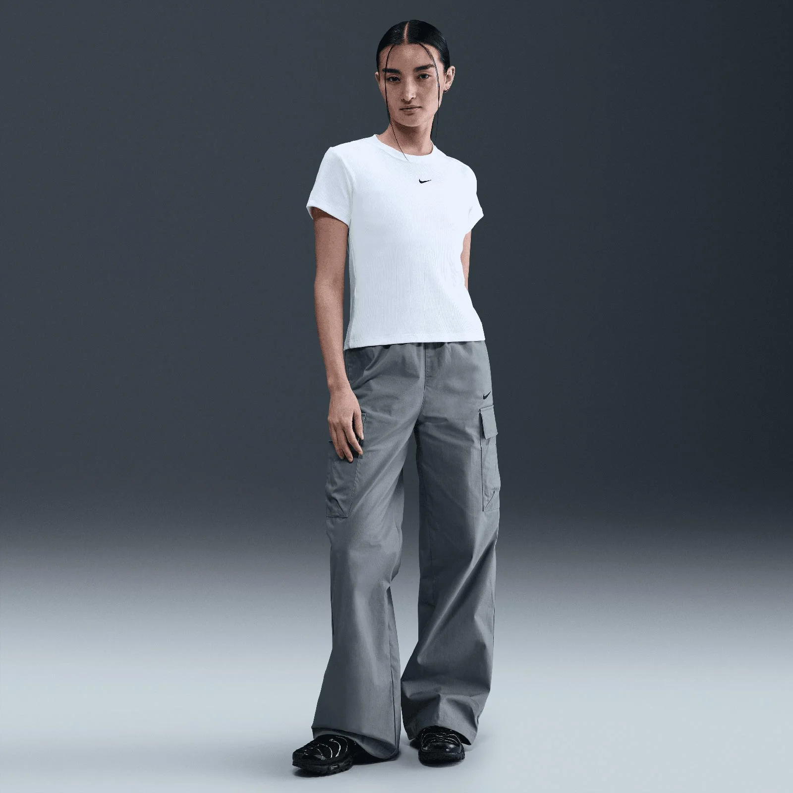 Nike Sportswear Womens Tight Ribbed Short-Sleeve T-Shirt - Image 9
