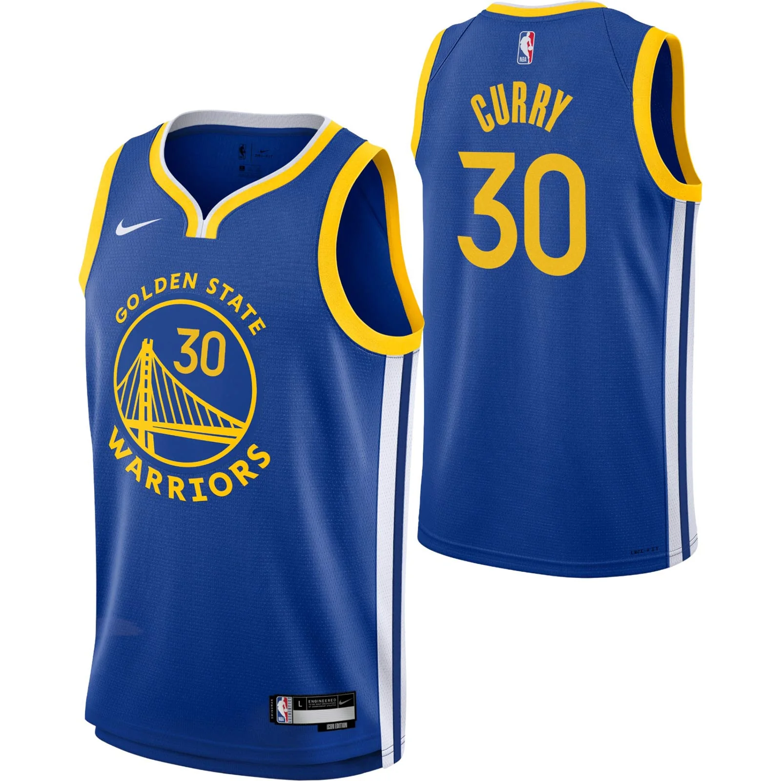 Nike NBA Warriors Curry 30 Kids Icon Jersey - Image 3