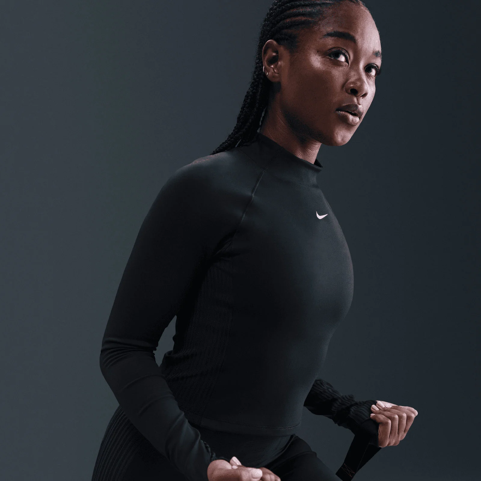 Nike Pro Womens Dri-FIT Long-Sleeve Top - Image 3