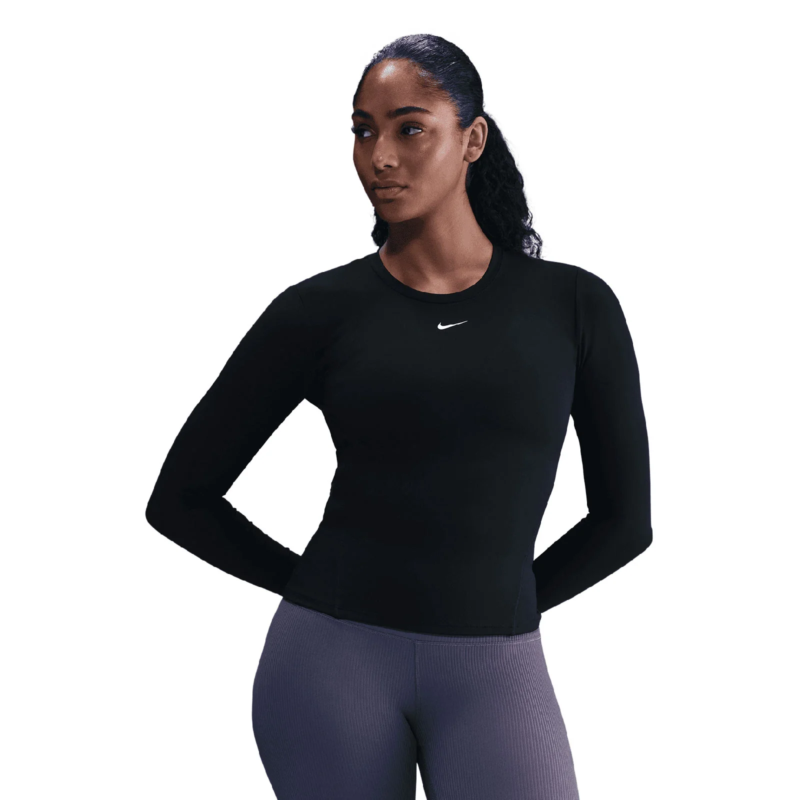 Nike One Fitted Womens Dri-FIT Long-Sleeve Top