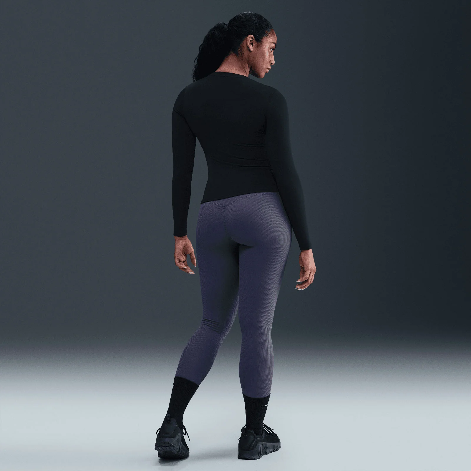 Nike One Fitted Womens Dri-FIT Long-Sleeve Top - Image 7