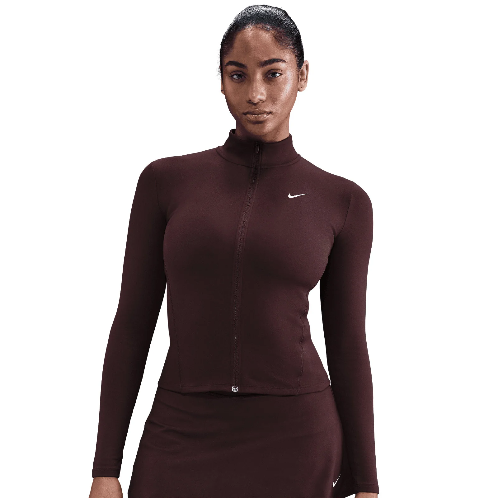 Nike One Fitted Womens Dri-FIT Full-Zip Jacket - Image 3