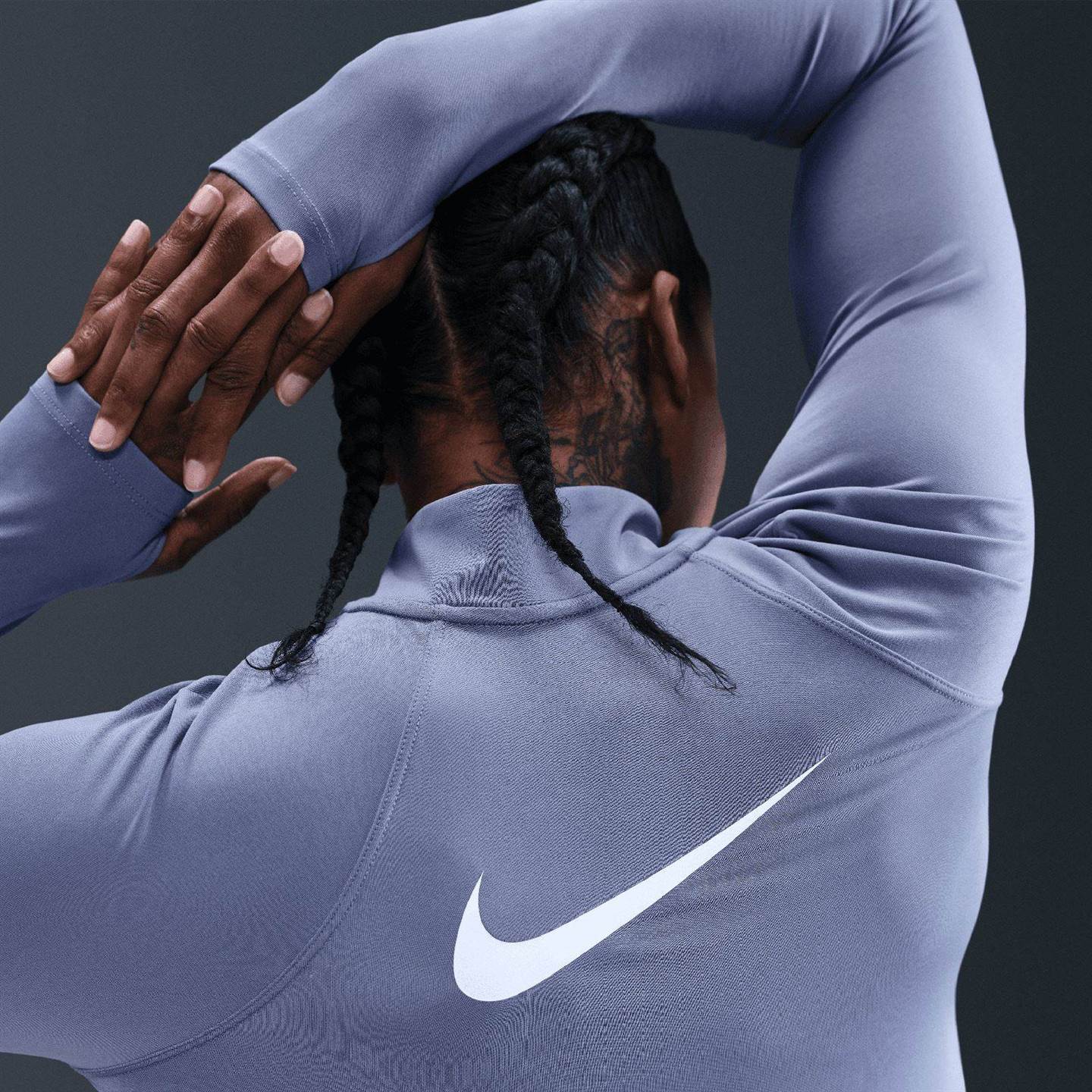 Nike Tempo Swoosh Run Womens Dri-FIT Half Zip Running Top - Image 4