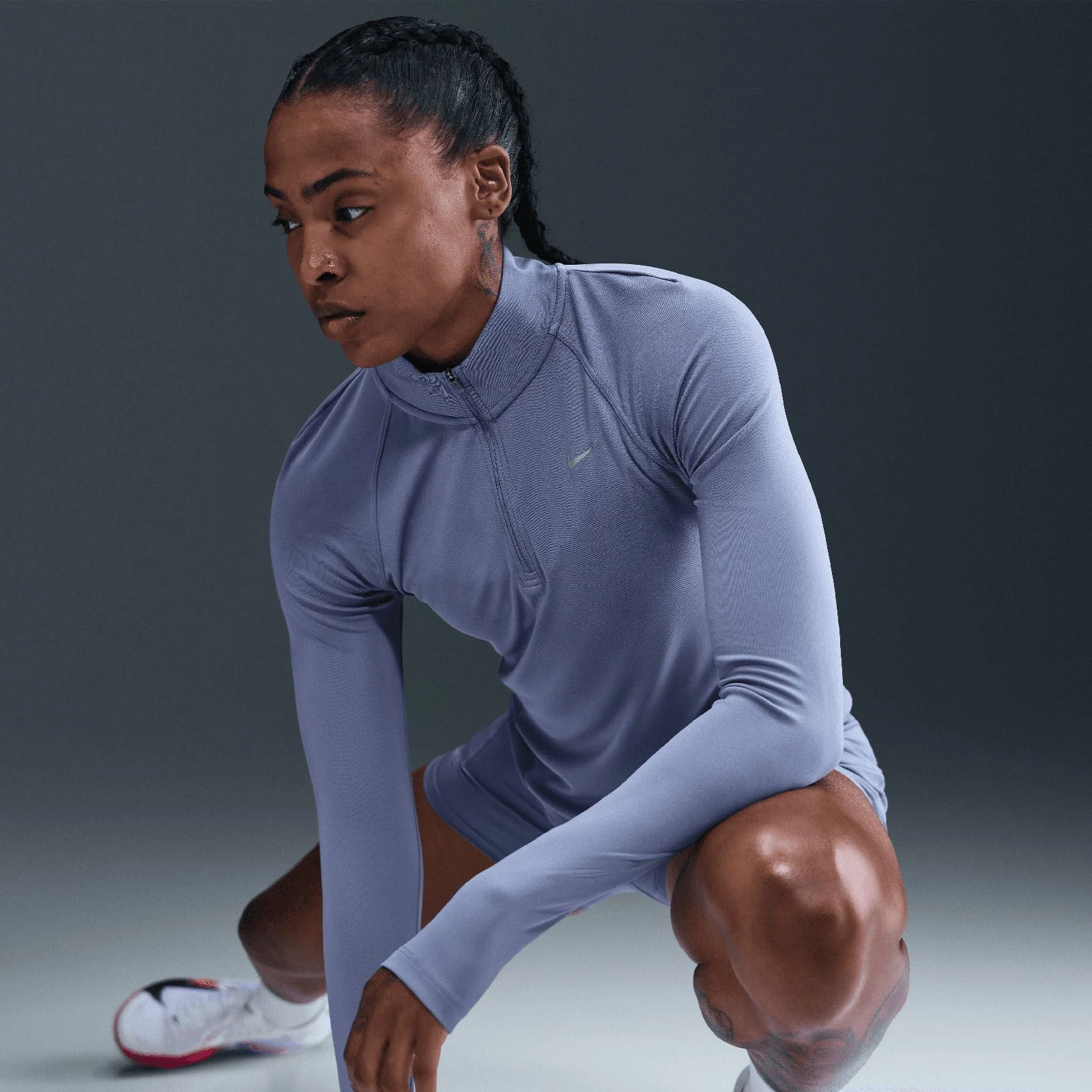 Nike Tempo Swoosh Run Womens Dri-FIT Half Zip Running Top - Image 5