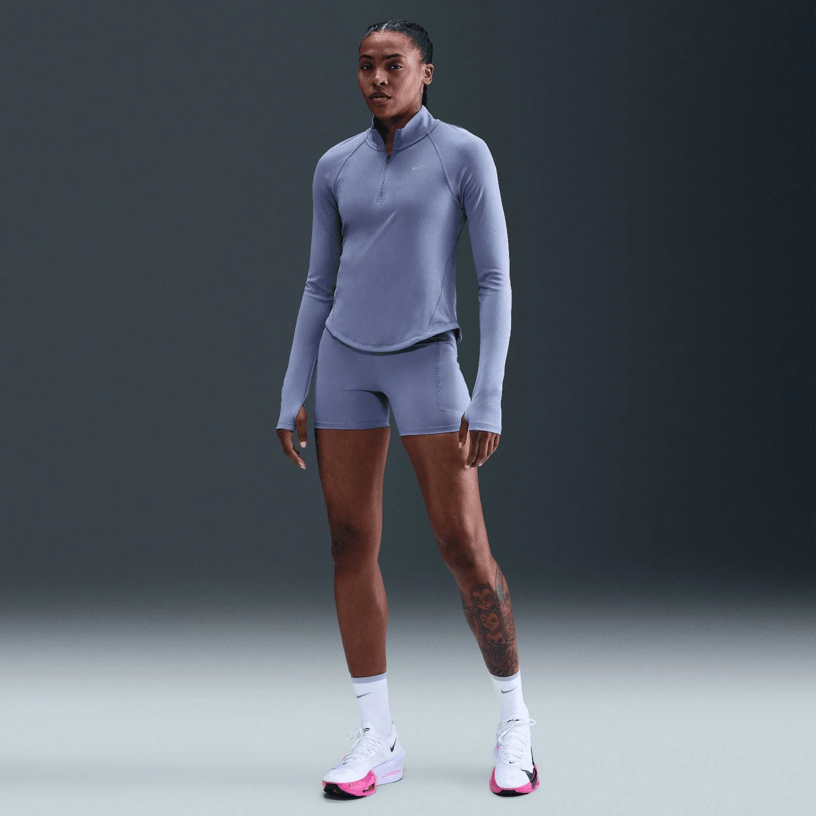 Nike Tempo Swoosh Run Womens Dri-FIT Half Zip Running Top - Image 6