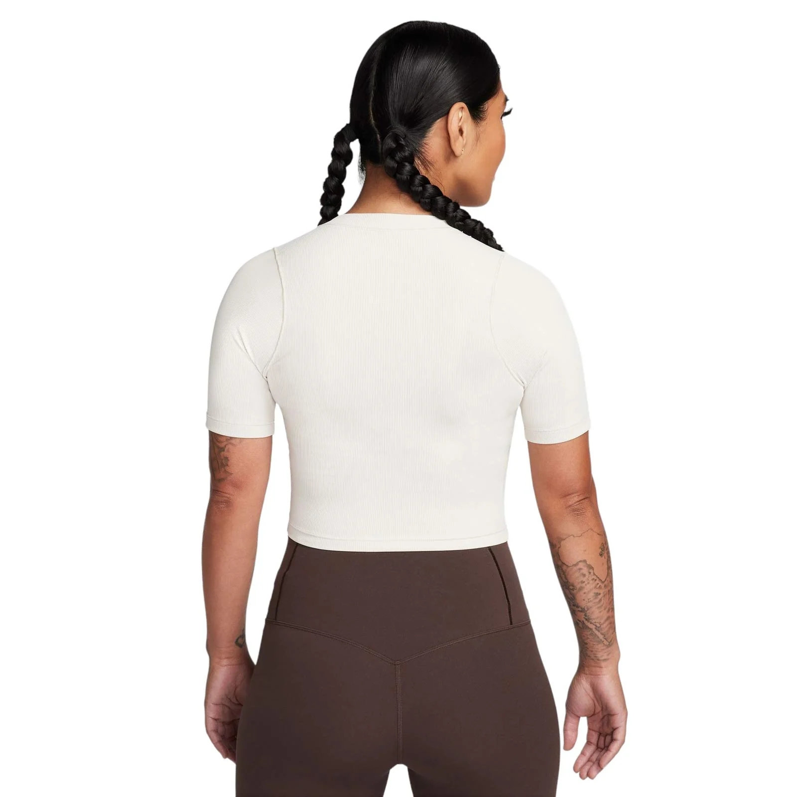 Nike Zenvy Rib Womens Dri-FIT Short-Sleeve Cropped Top - Image 2