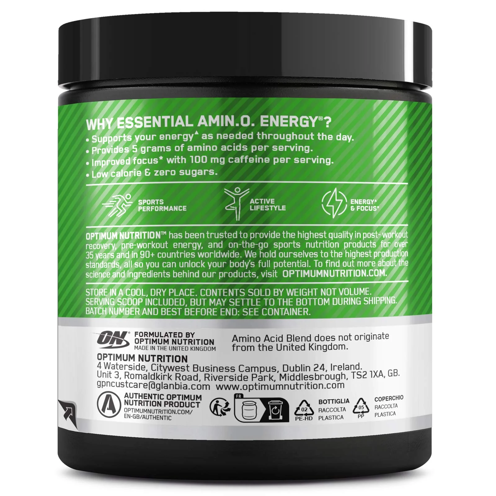 Optimum Nutrition Amino Energy 270g Tub - Image 6