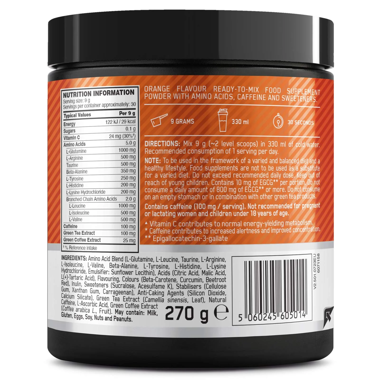 Optimum Nutrition Amino Energy 270g Tub - Image 8