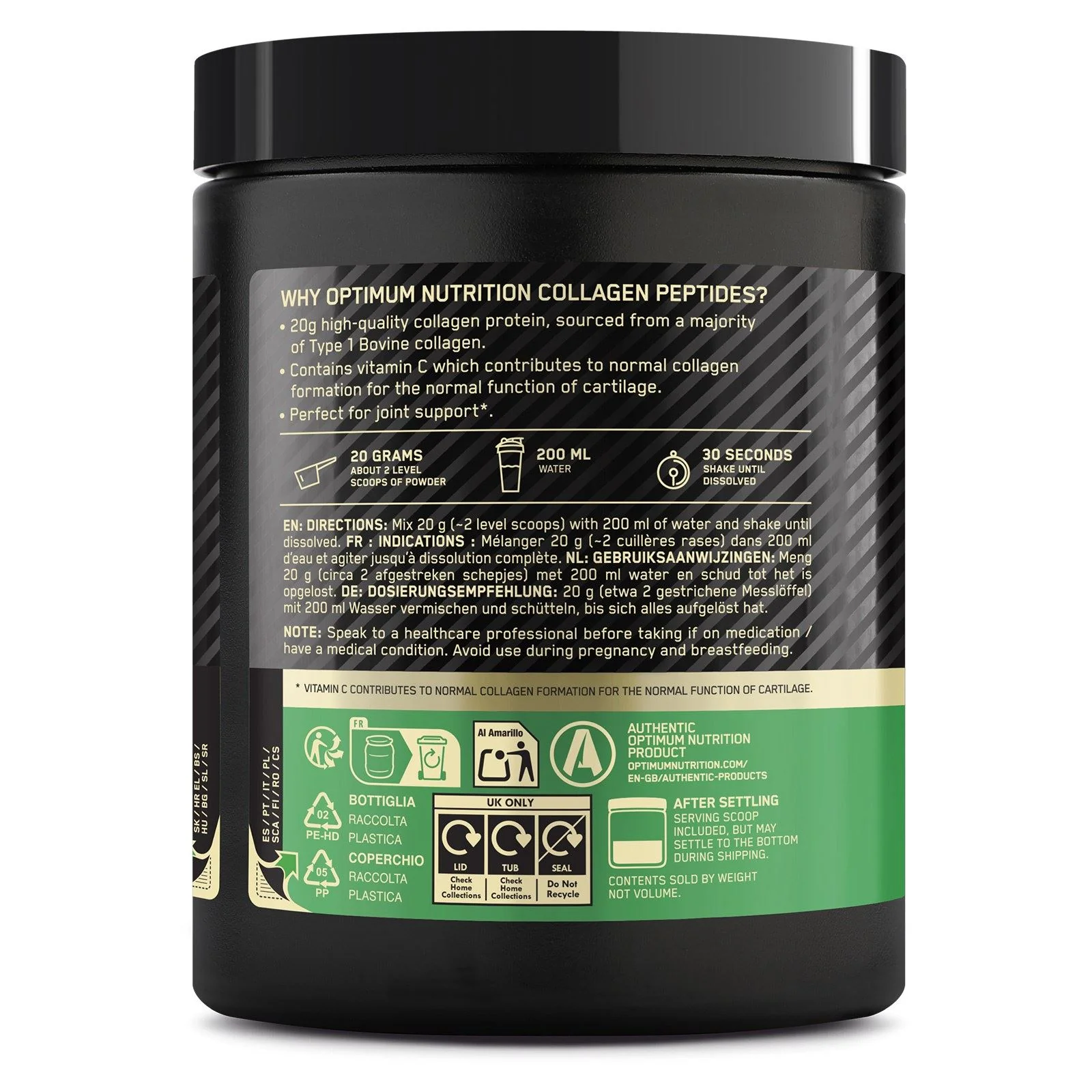 Optimum Nutrition Collagen Peptides Unflavoured 320g - Image 2
