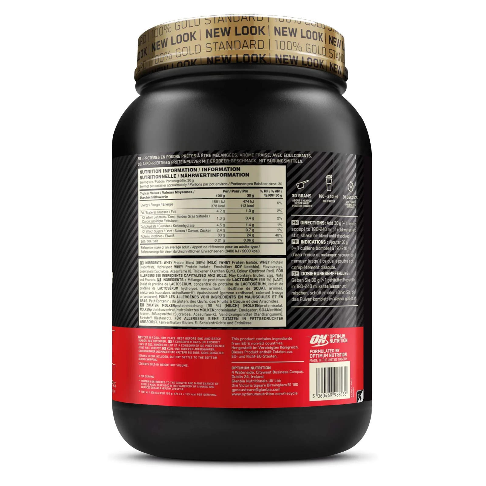 Optimum Nutrition Gold 100% Gold Standard Whey 2lb Tub - Image 5