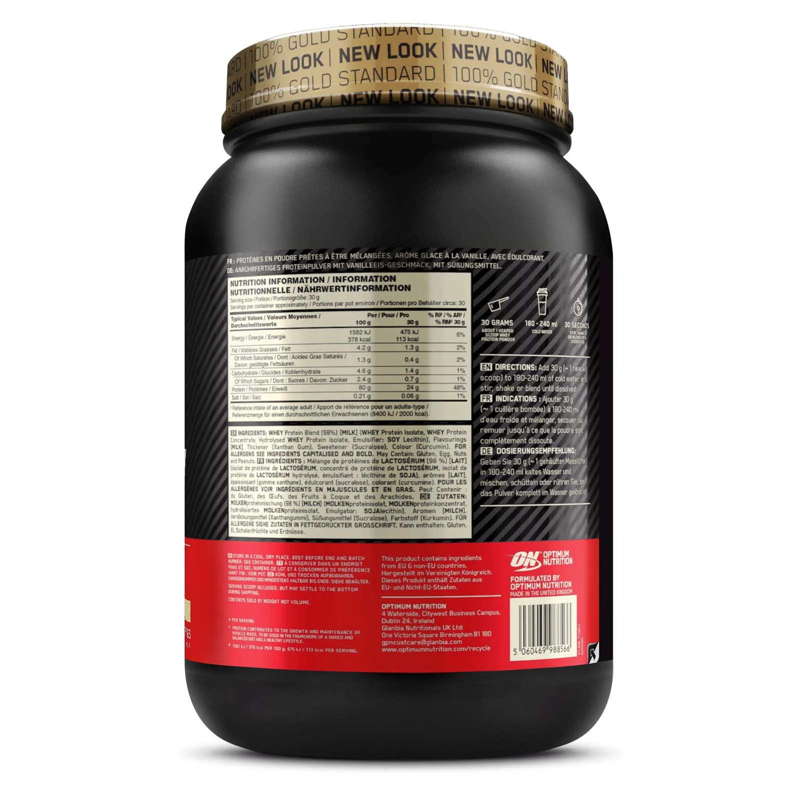 Optimum Nutrition Gold 100% Gold Standard Whey 2lb Tub - Image 6