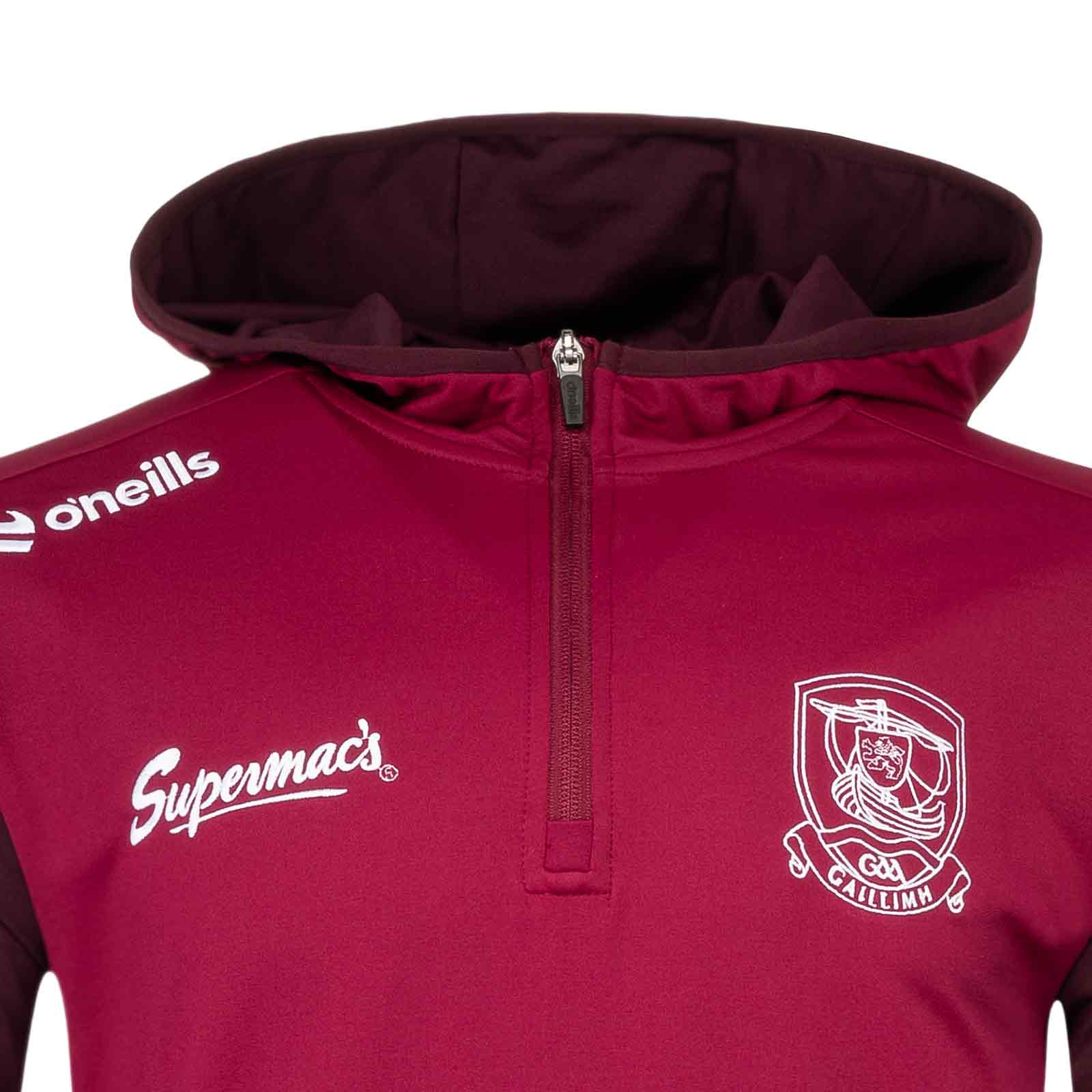 O'Neills Galway GAA Graham Kids Brushed Half Zip Hoodie - Image 3