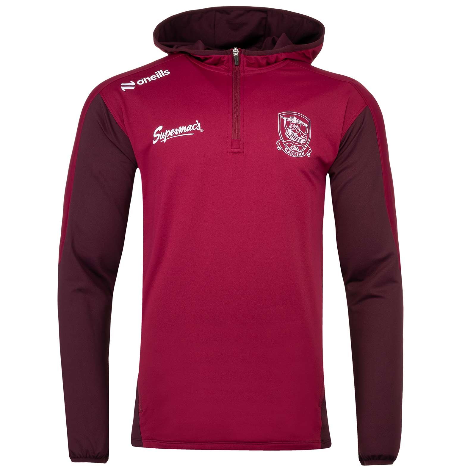 O'Neills Galway GAA Graham Brushed Half Zip Hoodie