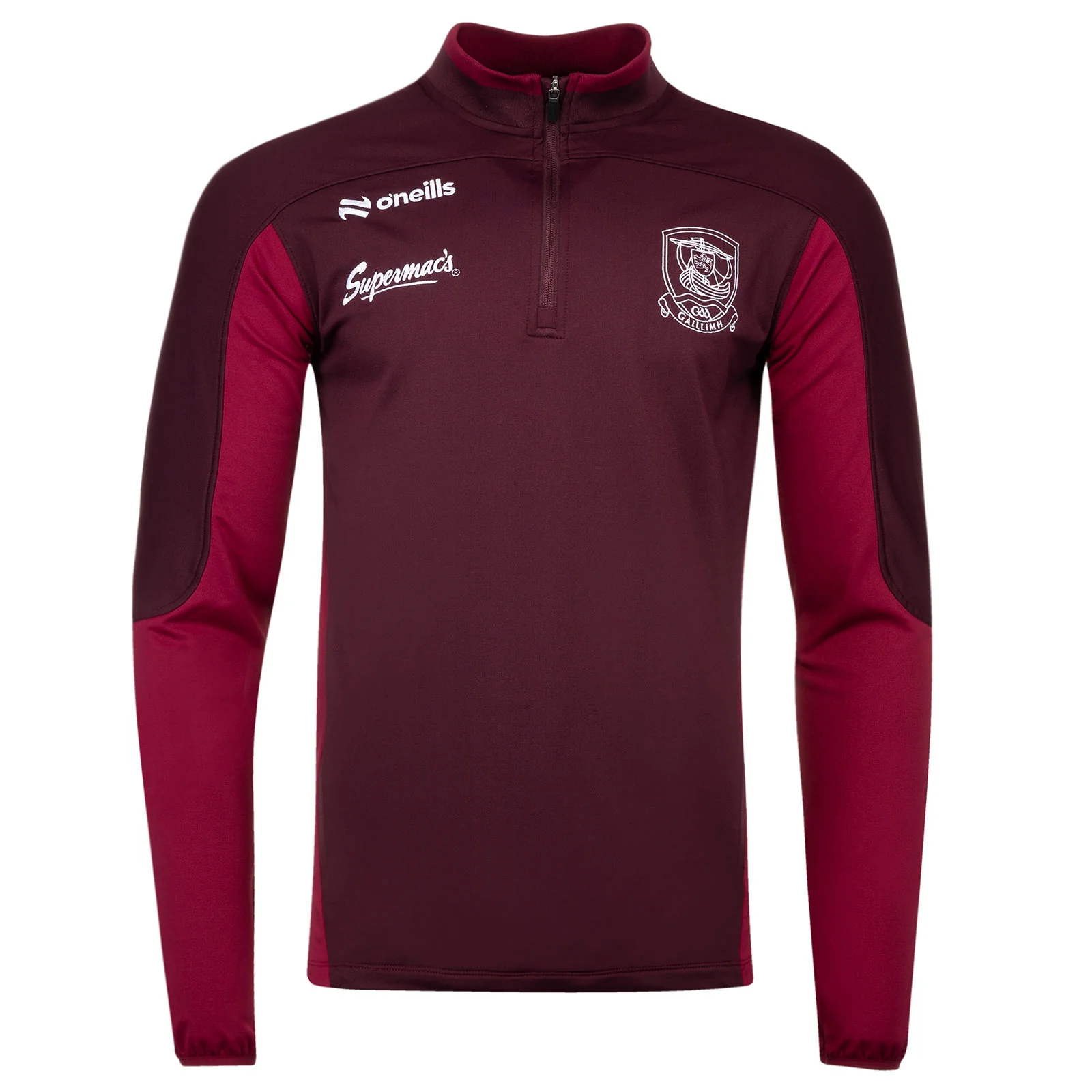 O'Neills Galway GAA Graham Brushed Kids Half Zip Top