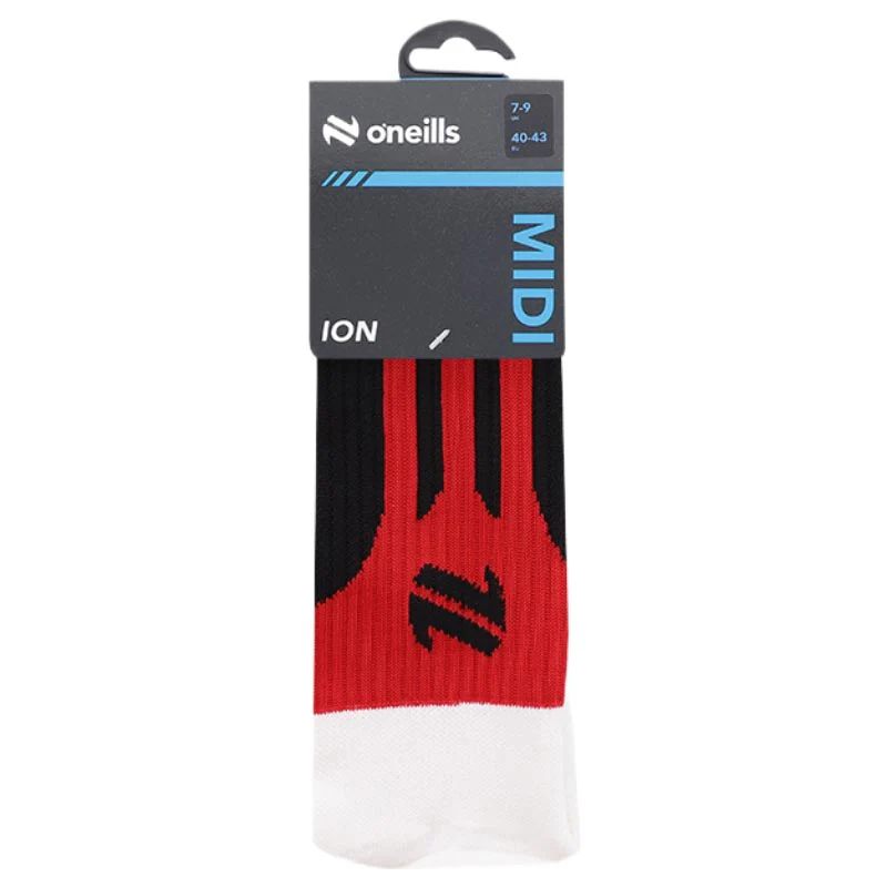 O'Neills Ion Midi Sock - Black | Red - Image 4