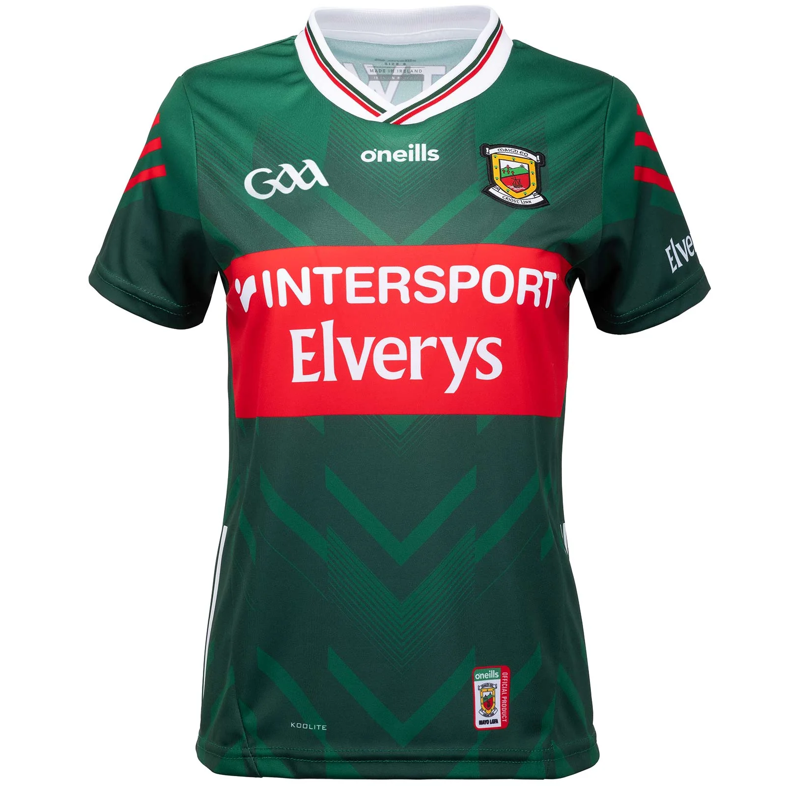 O'Neills Mayo GAA 2025 Womens Fit Home Jersey