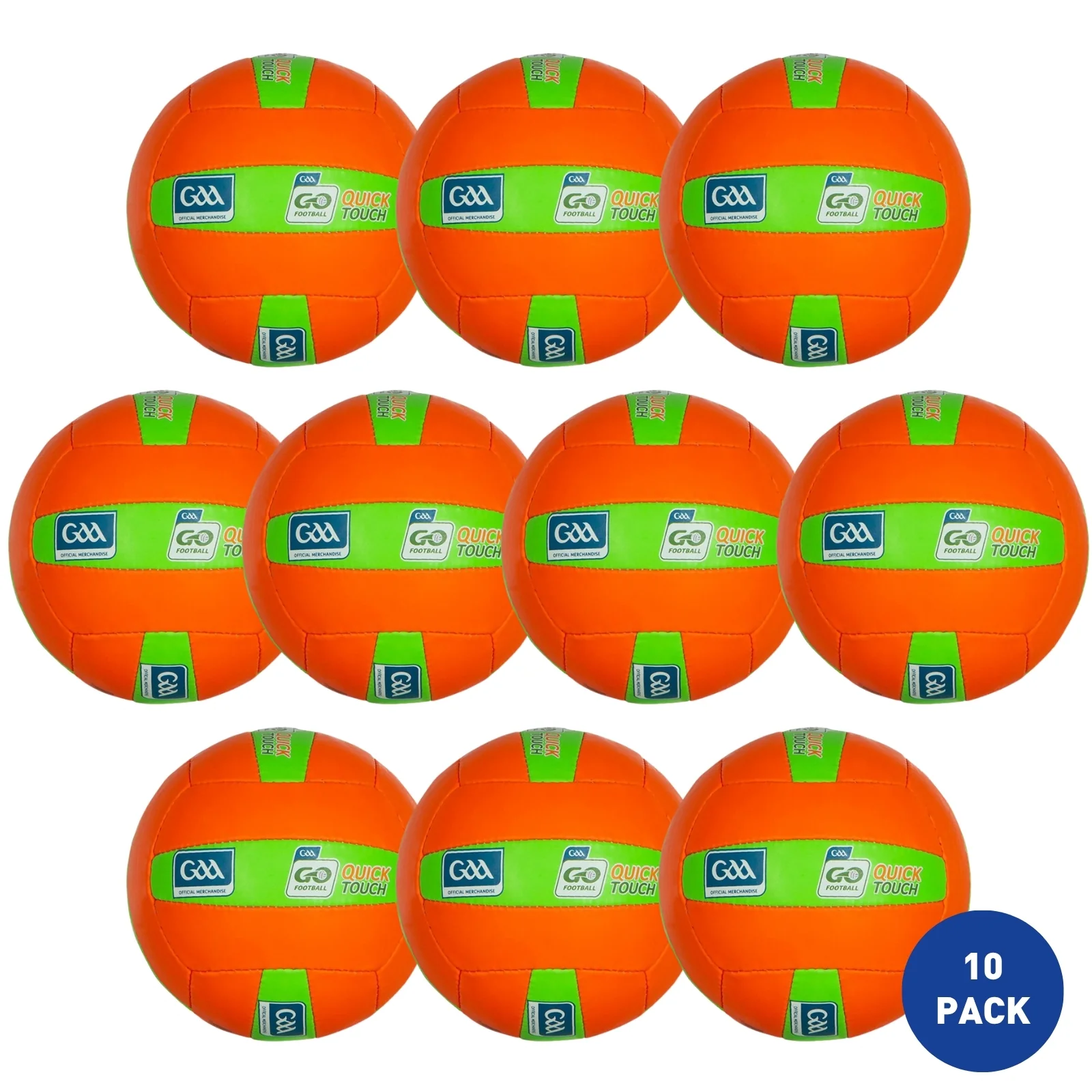 O'Neills Quick Touch Gaelic Football, 9-10 - 10 Pack