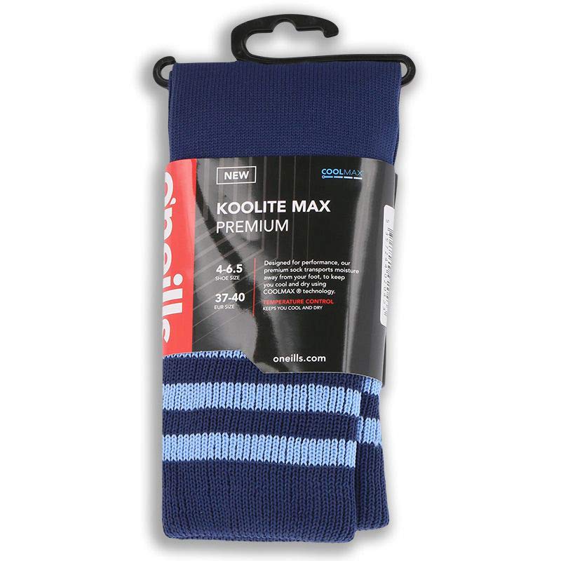O'Neills Koolite Sports Sock Navy/Sky Bars - Image 3