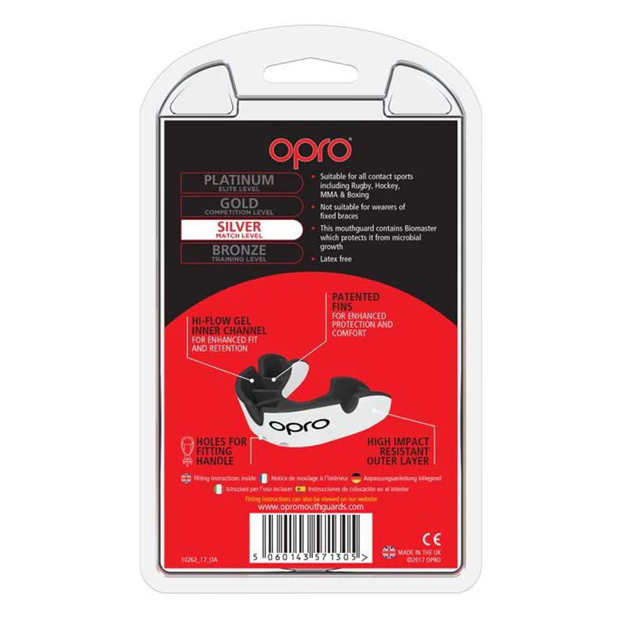 Opro Self-Fit Mouthguard - Silver Level (Age 10+) - Image 4