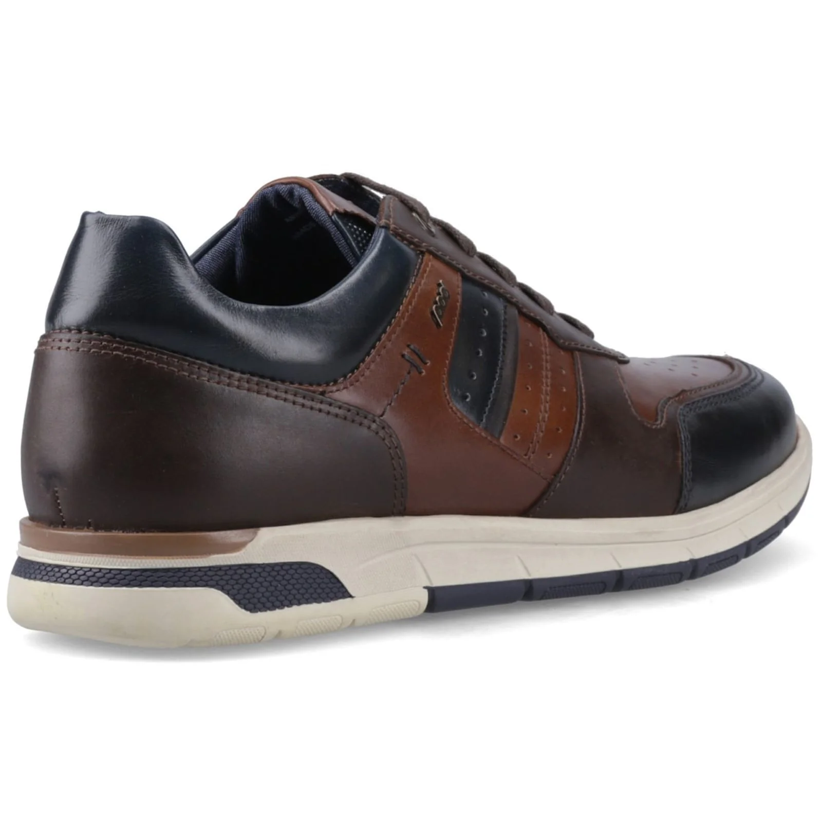 Pod Mens Arrow Casual Shoe Navy/Tan - Image 4
