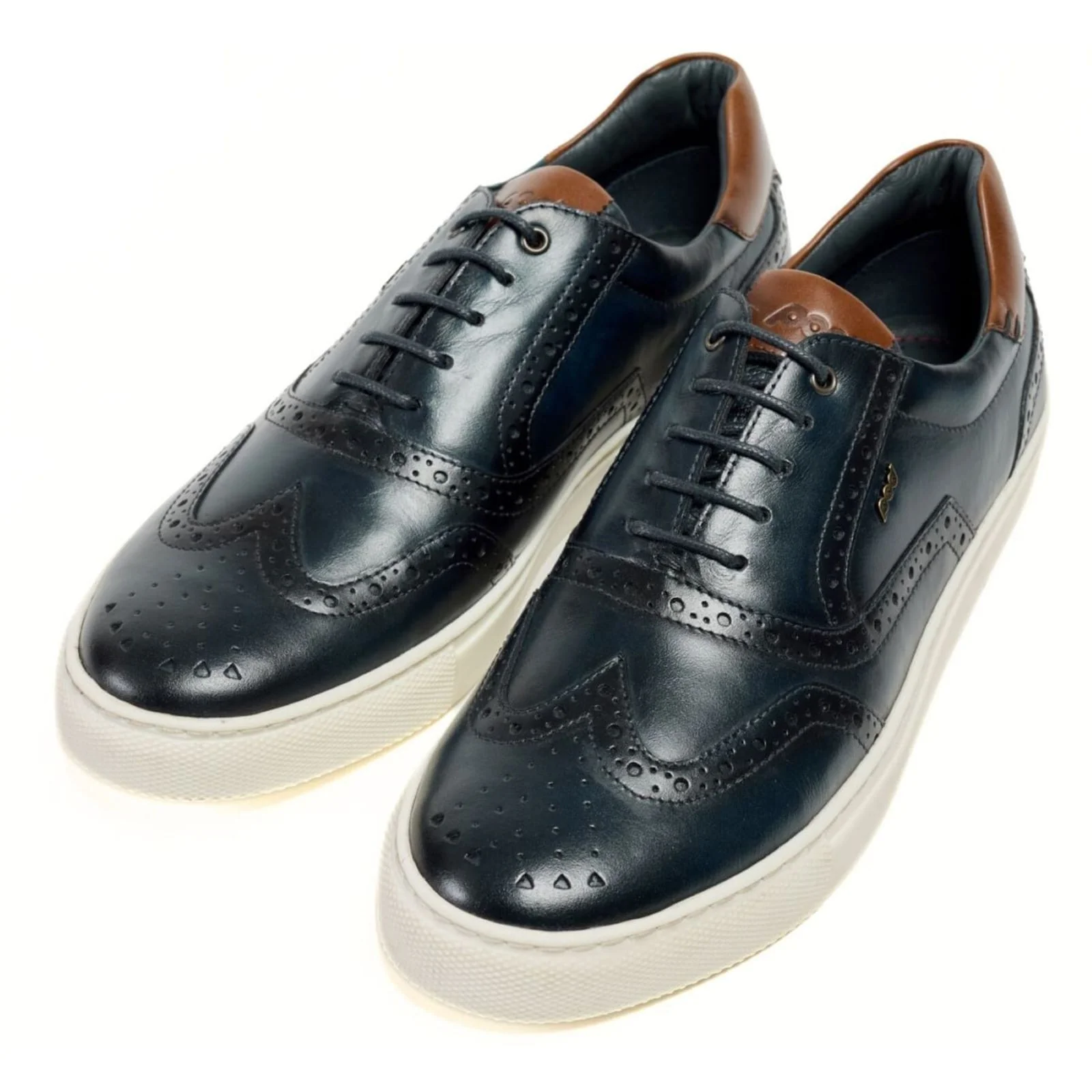 Pod Mens Dobbs Brogue Navy - Image 4