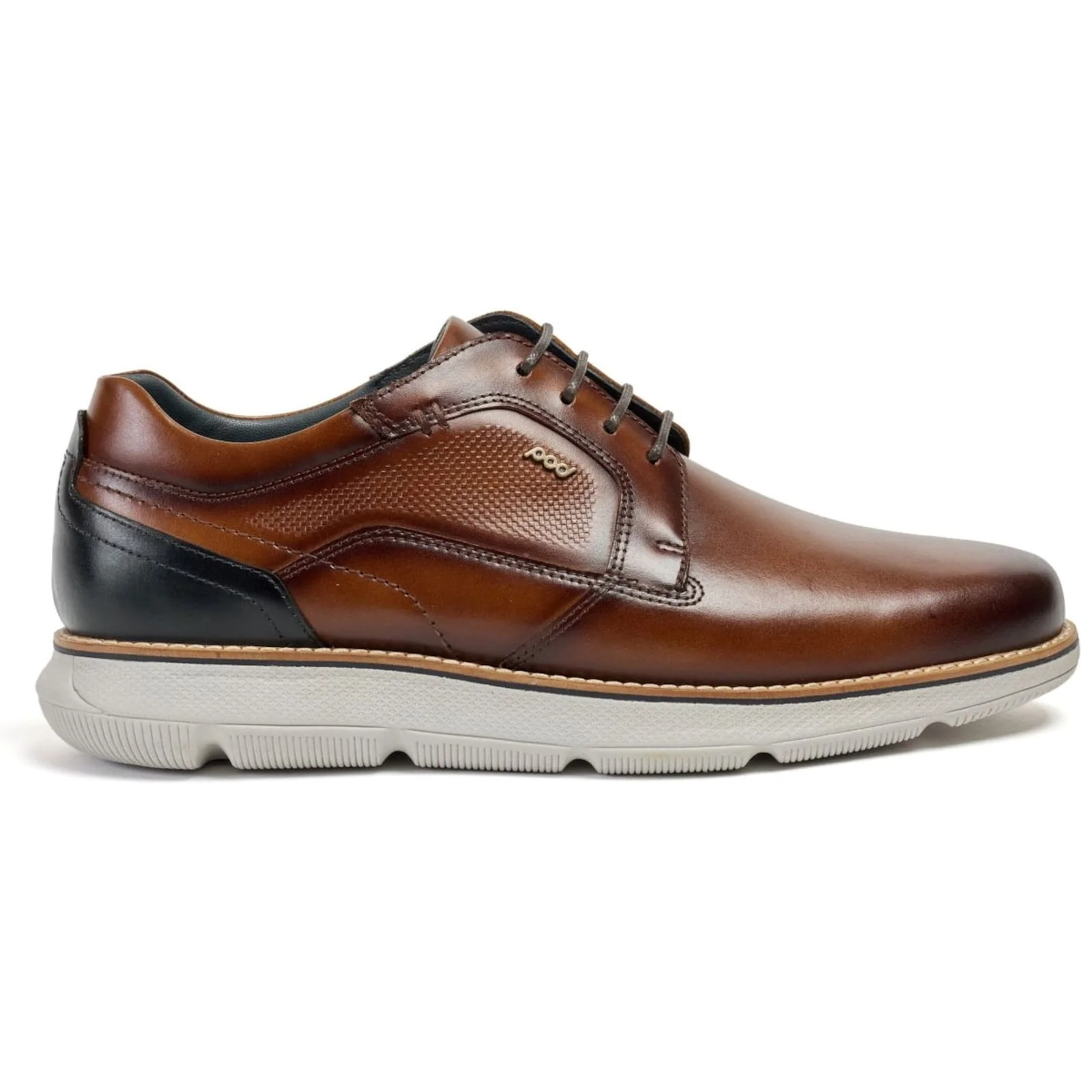Pod Mens Finch Casual Derby Cognac